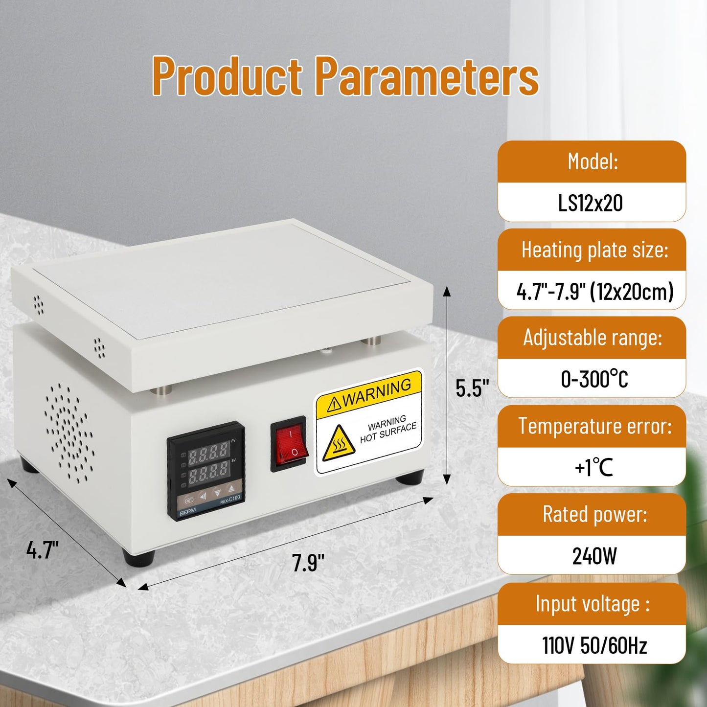 Cellophane Wrapping Machine, Manual Cellophane Overwrapping Machine, Desktop Heating Sealing Machine with PID Temperature Control for BOPP/PVC Film Used on Perfume, Cosmetics, and Action Figure Boxes