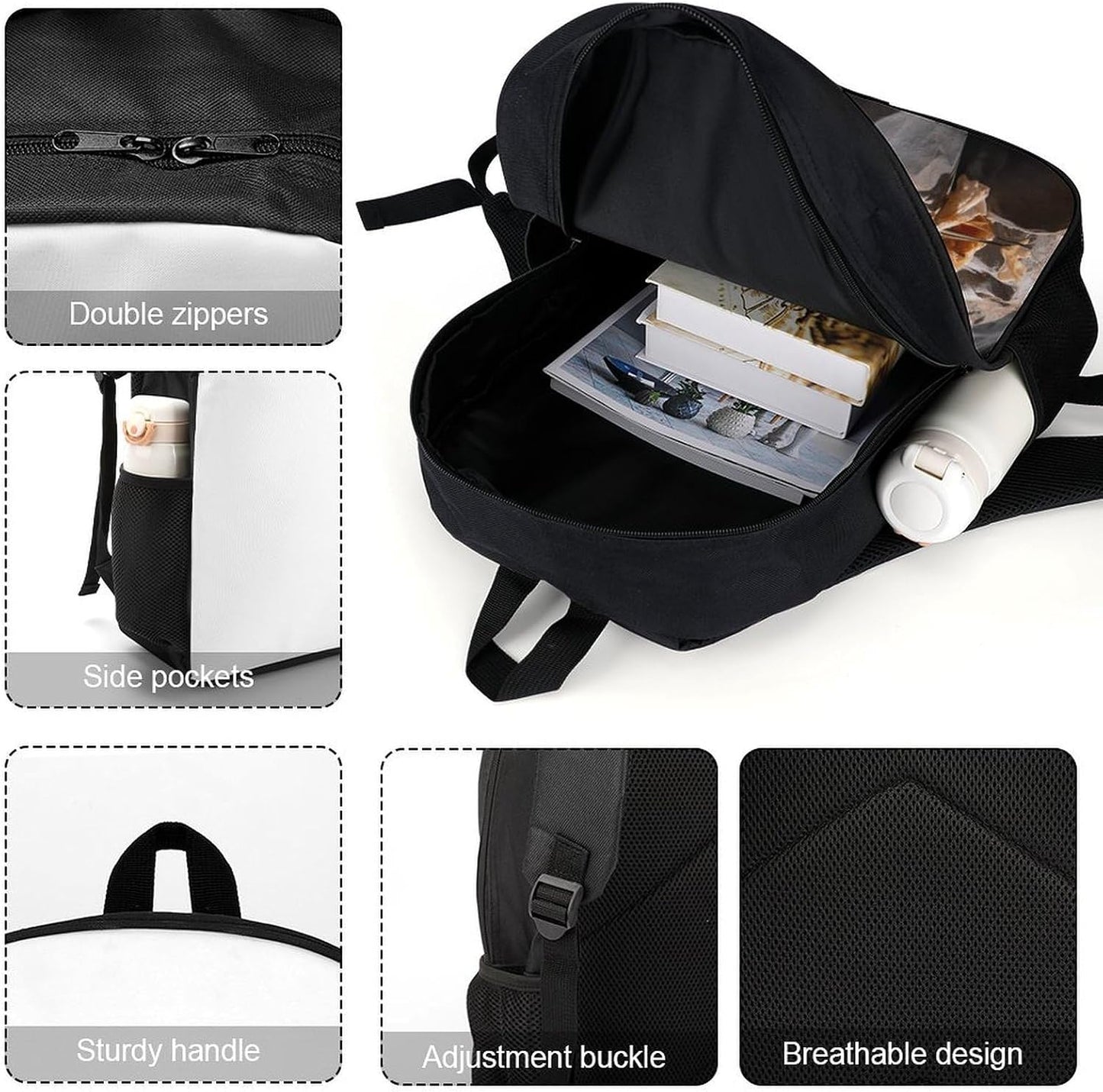 AJmores Backpack Backpack Backpack Backpack Bread in Bakery Printed Bulk Laptop Lightweight Travel