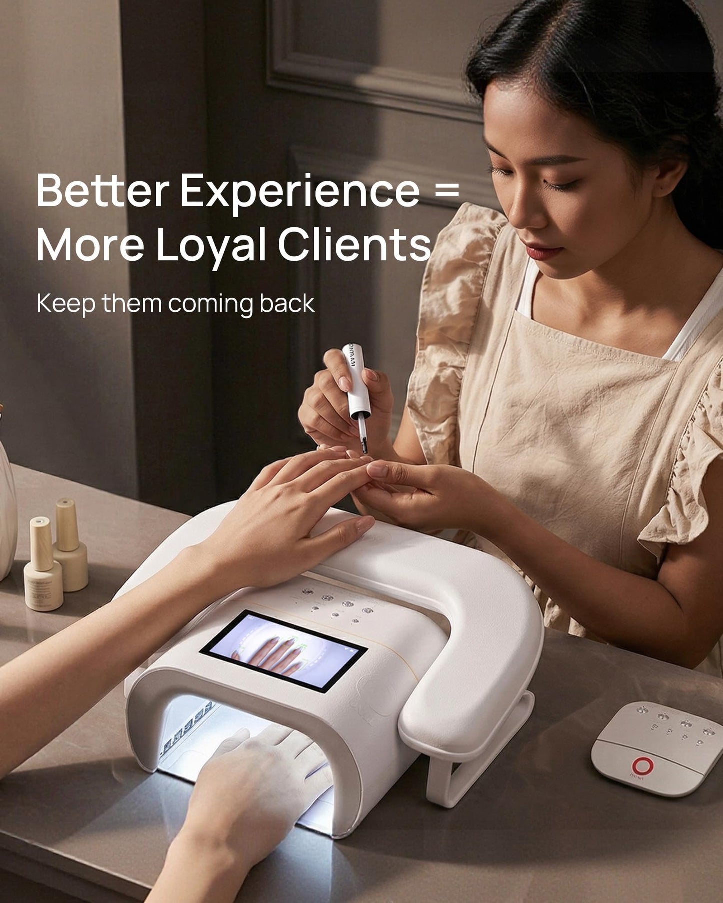 AI UV Nail LED Lamp-O NAIL AI Precision Scan,Reduce Excess UV Skin Damage-2in1 AI Computer&Nail Dryer with HD Visible Screen