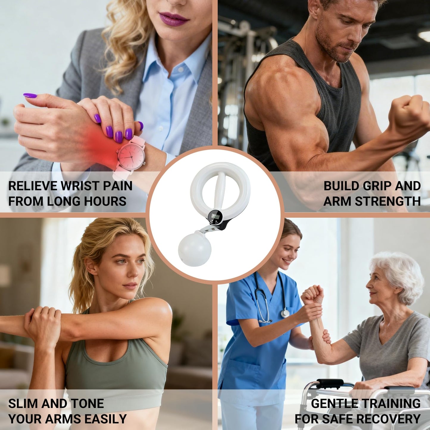 360° Rotating Wrist & Forearm Trainer for Women & Men – Arm, Wrist,Shoulder & Chest Workout Equipment for Home Gym,Upper Body Strength Training & Fitness Exercise