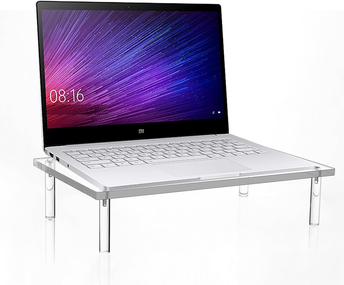 10mm 14.5'' 9'' 3.4'' (1 Jusalpha Acrylic Monitor Stand - Thickness Clear Platform - x x Desktop/ Laptop/ Monitor Riser