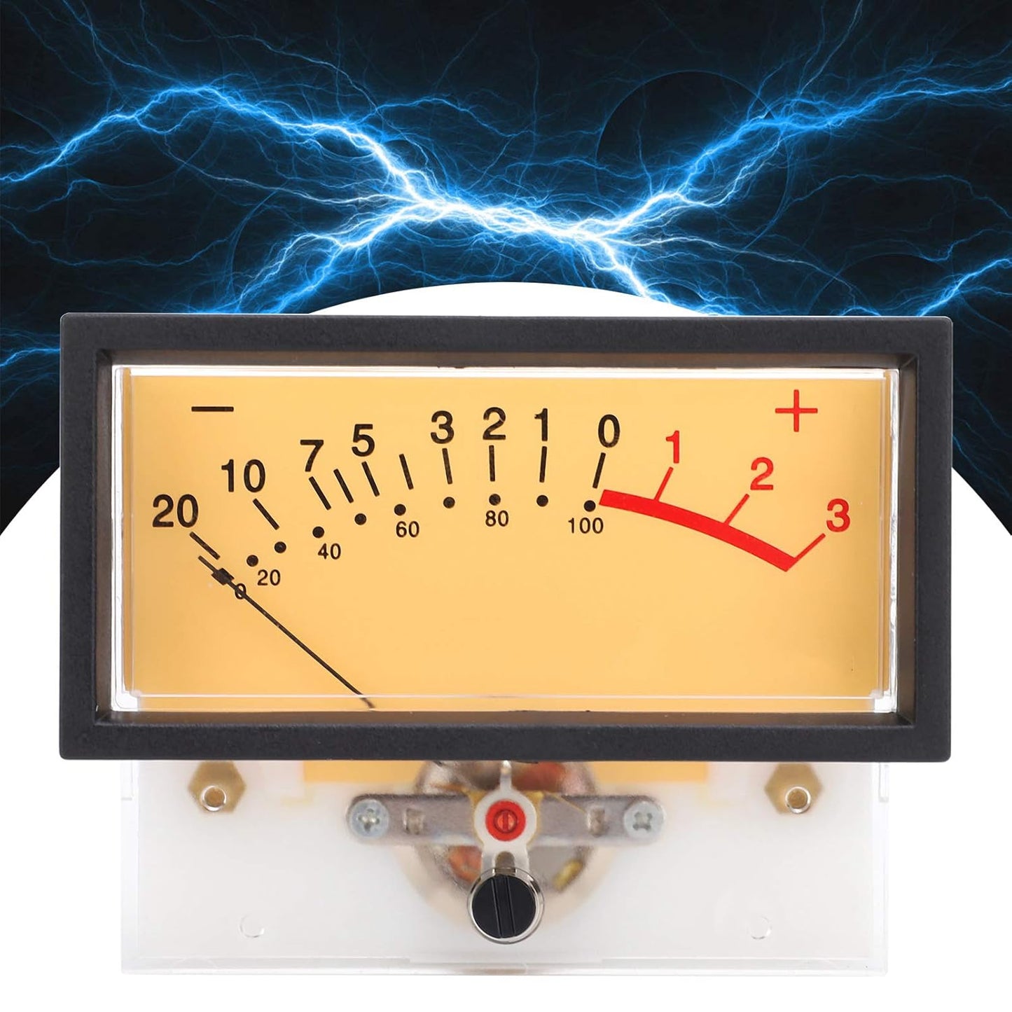 VU Meter DB Level Audio Power Amplifier Level Indicator with Large Analog Pointer Dial for Car Stereo Home Recording