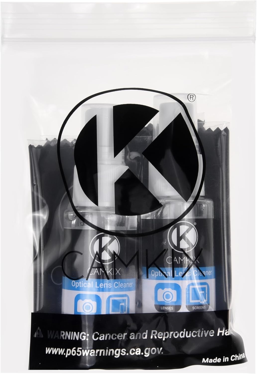 CamKix 2X 2X Lens and Screen Cleaning Kit - Cleaning Spray Microfiber Cloth - Perfect to Clean The Lens of Your DSLR