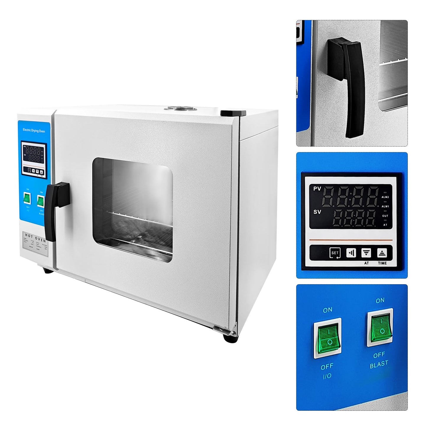 Censeanku 110V 60Hz Digital Forced Air Convection Drying Oven With Blower Fan & Constant Temperature, 14×14×14'' Stainless Steel Inner, Large Capacity 45L/12Gal