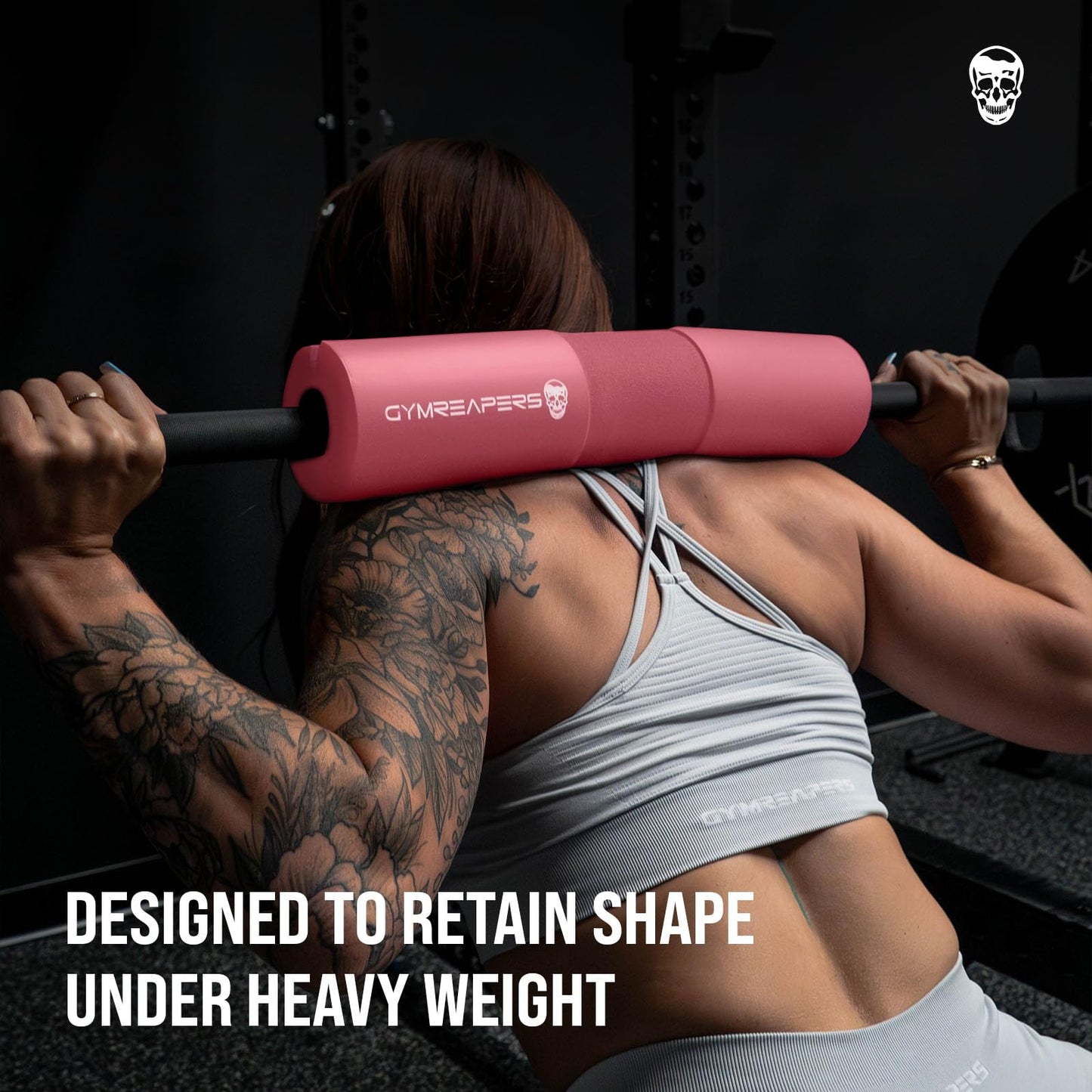Gymreapers Barbell Squat Pad - Protective Bridge Pad For Hip Thrust, Squats, Lunges - Hip Support, Neck Protection For Bar (Pink)