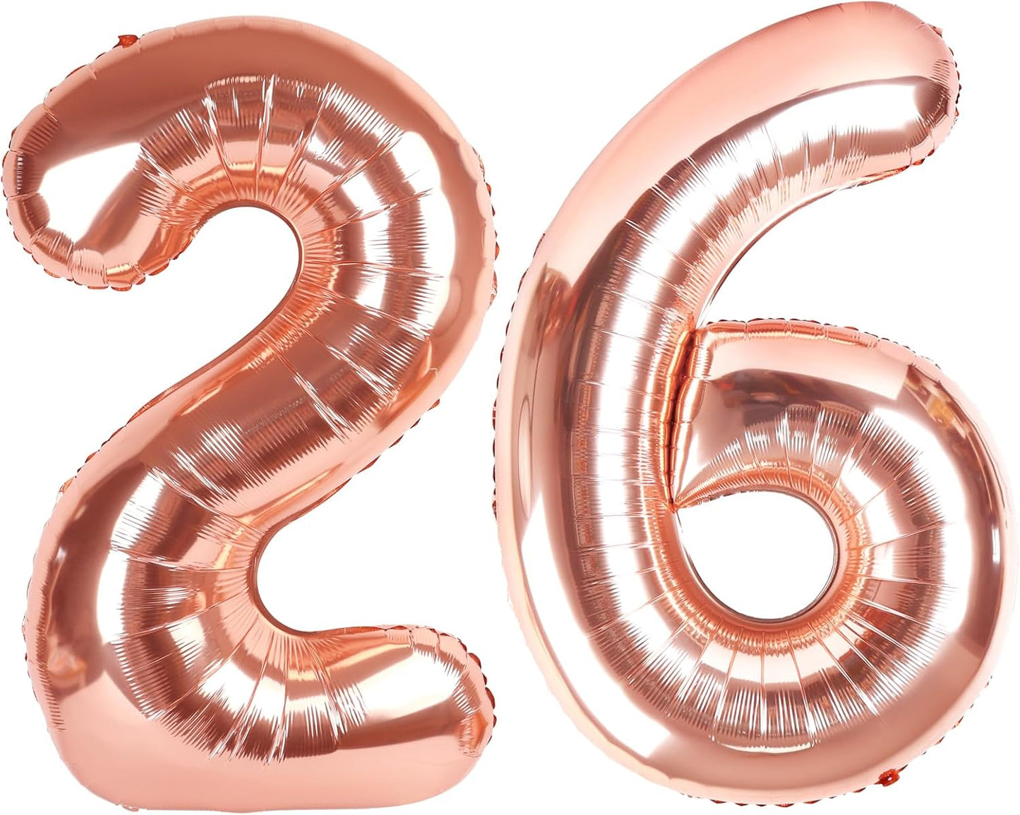 Numbers 26 Balloon - Rose Gold 40 Inch Digital Balloon for 26th Birthday Party Decorations