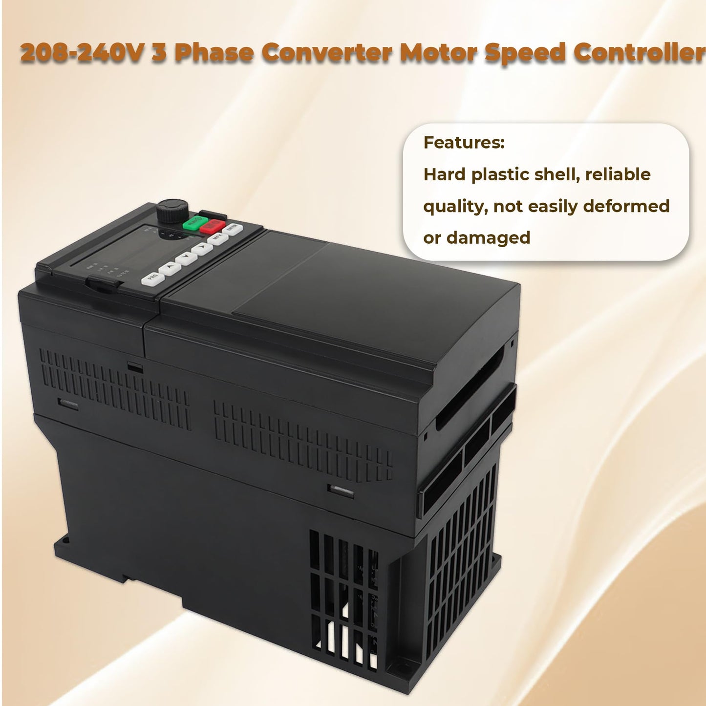 kimllier 7.5KW 10HP Variable Frequency Drive 220V 1 or 3 Phase to 208-240V 3 Phase Converter Motor Speed Controller