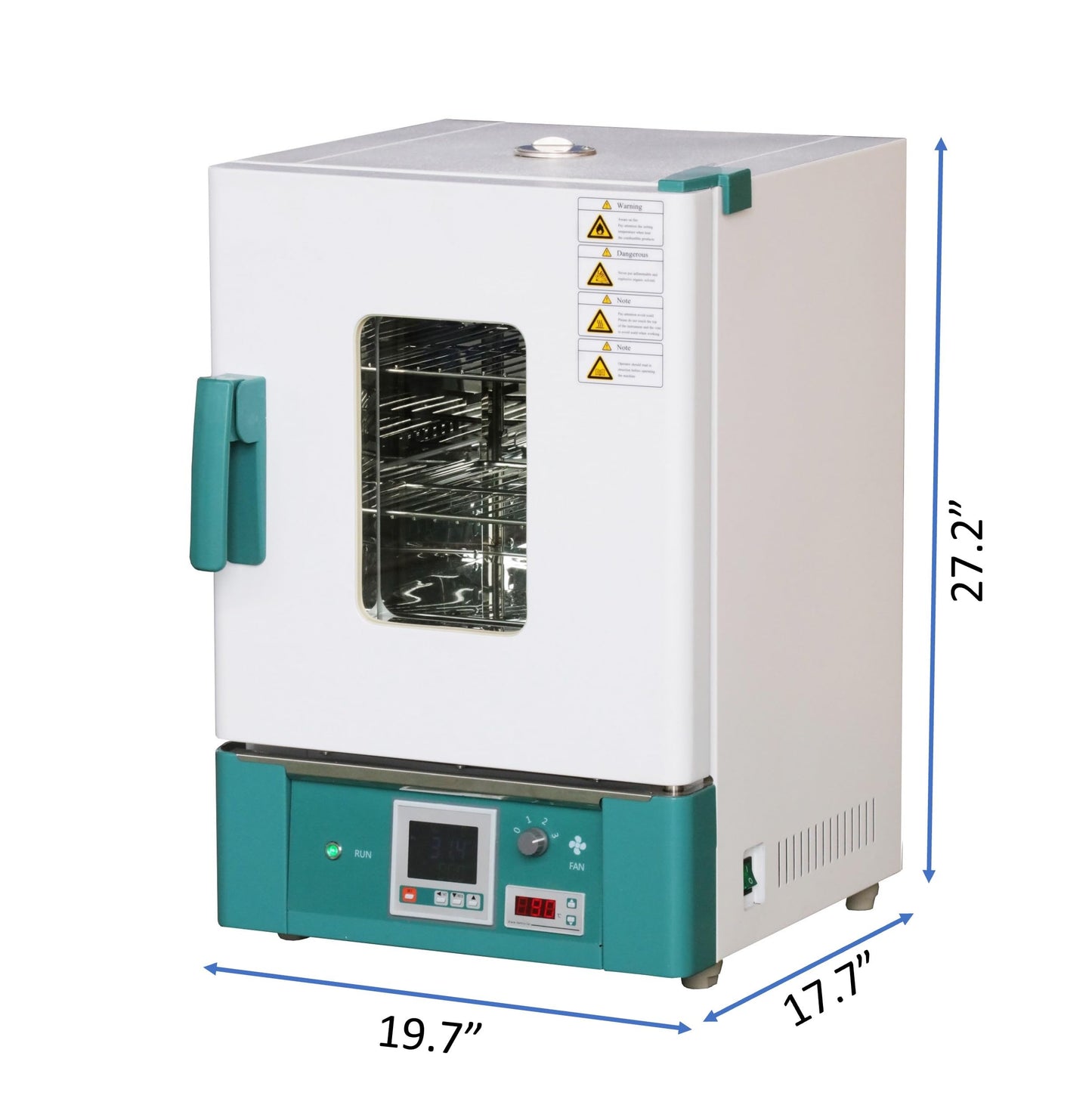 Digital Bench-top Forced Air Drying Oven, Sterilizing Oven, with Over-heat Protection and Adjustable Fan Speed, 30L/1.1 Cu ft, 300°C, 800W, 110V