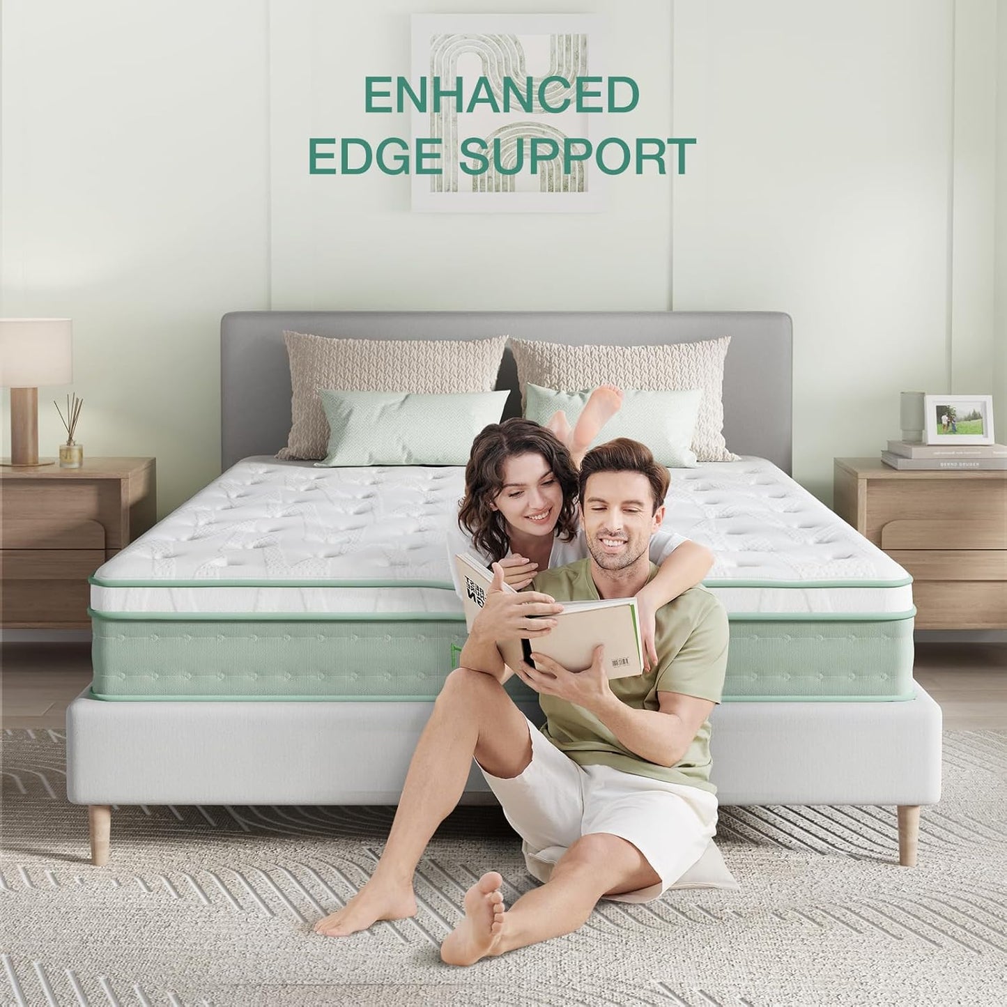 Novilla Queen Mattress - 12 Inch Hybrid Gel Memory Foam with Pocket Springs for Peaceful Sleep | Queen Size