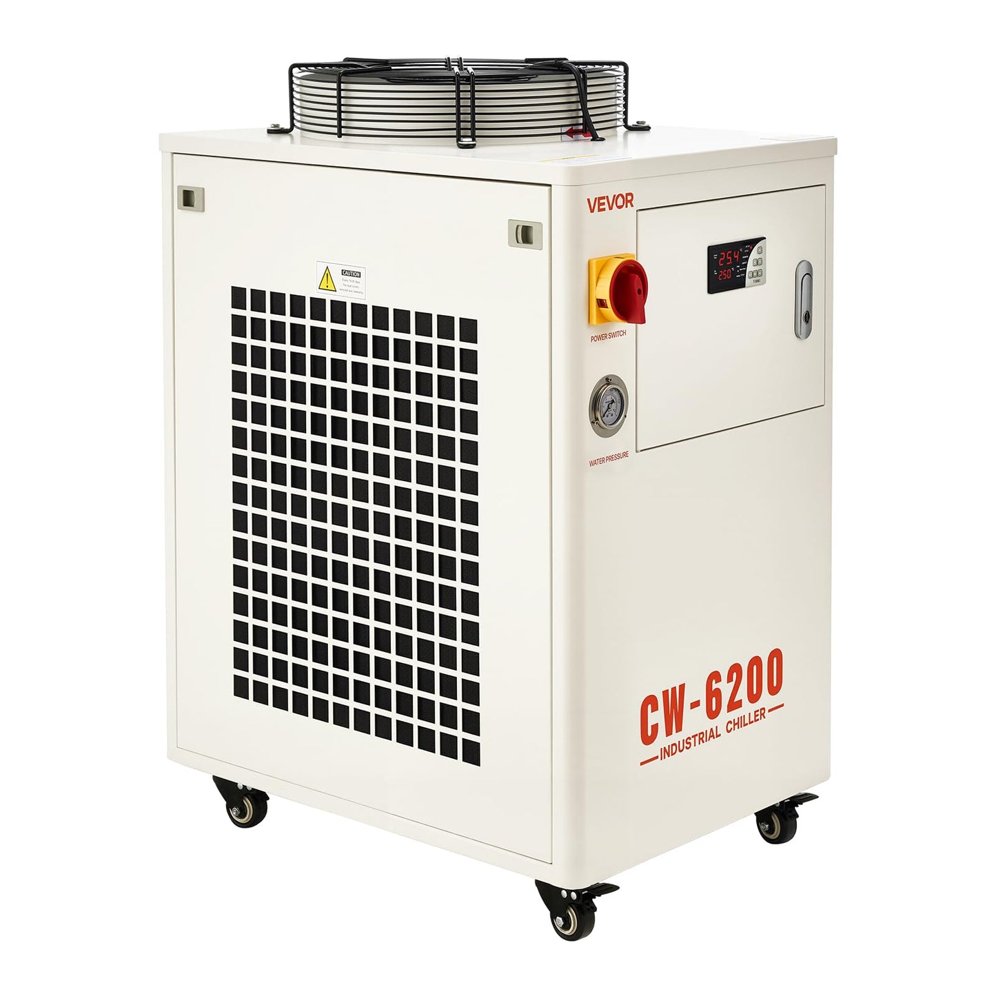 VEVOR Industrial Water Chiller, 17,060 BTU/h, Industrial Water Cooler Cooling System with Compressor, 3.96  Gal Tank Capacity, 18.5 GPM Max Flow Rate, for CO2 Laser Tube Engraving & Cutting Machine