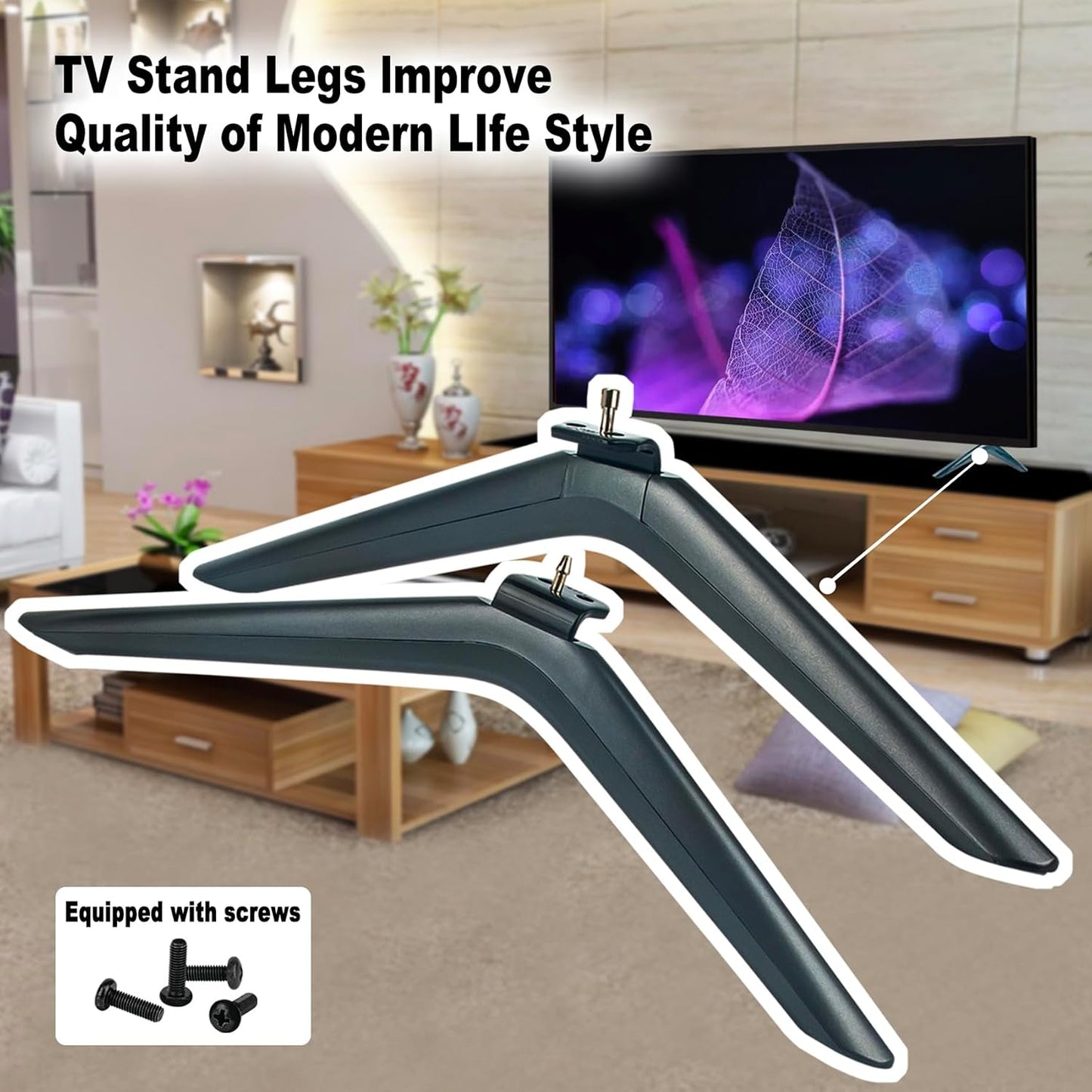 ALLIMITY 1080p 70""-75"" 3D 70A6G 70A7100F 75A6H, BJKJ-75A6H-70A6G-JKJB Tabletop TV Base TV Stand for Living Room