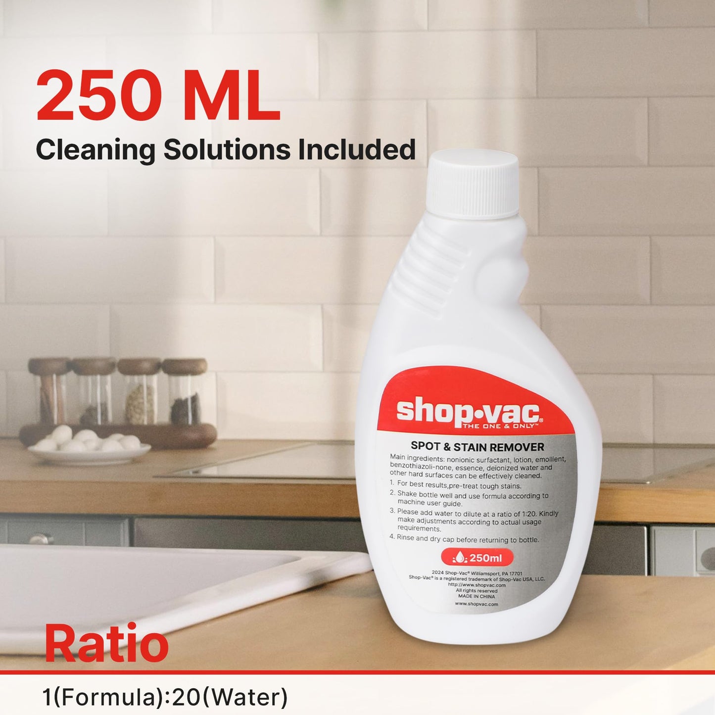 Shop-Vac Portable Carpet and Upholstery Cleaner Machine, Powerful Spot Cleaner for Pet Stains, Sofa, Rug, Mattress, Curtain and Window, Lightweight with One Cleaner Solutions