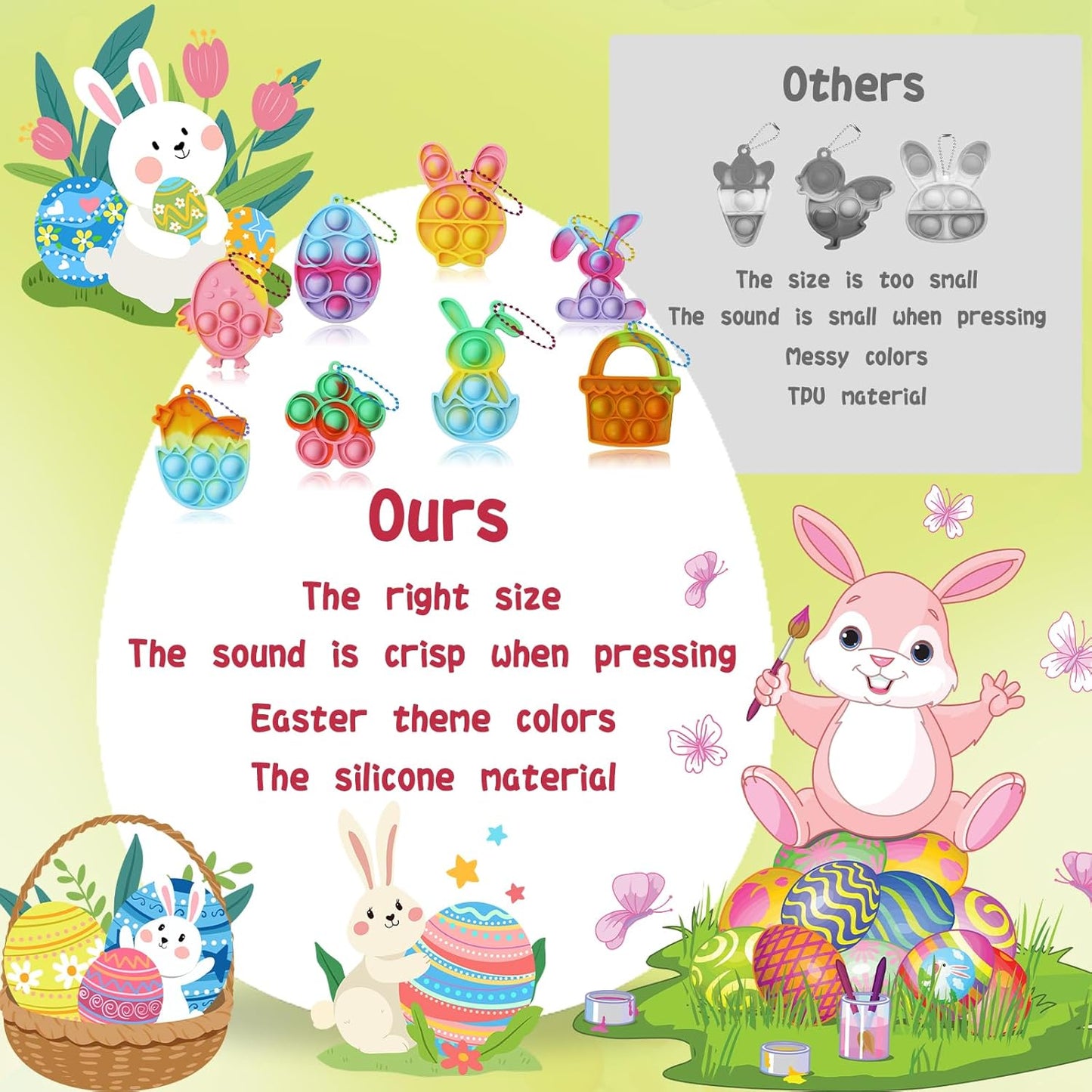 Skiennix 84-Piece Easter Party Favors - Fun Egg Fillers & Fidget Toys for Kids & Adults | Ideal for Goodie Bags