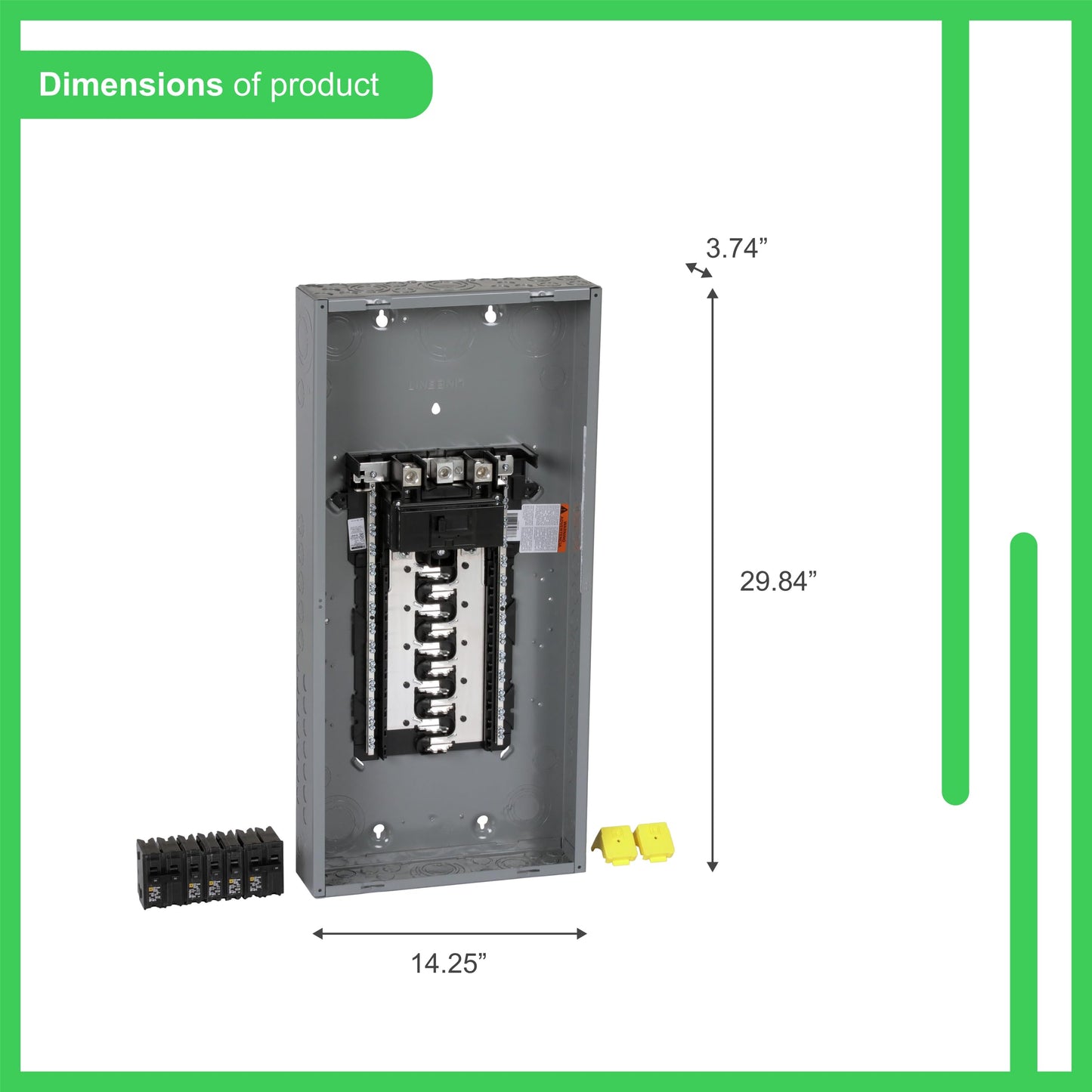 Square D - HOM2040M200PCVP Homeline 200-Amp 20-Space 40-Circuit Indoor Main Breaker Load Center Value Pack, Plug-on Neutral Ready