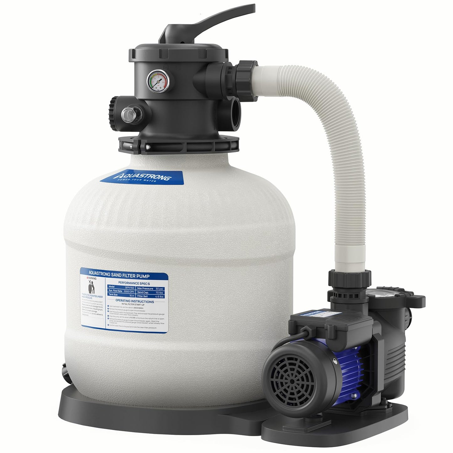 AQUASTRONG 16in Sand Filter Pump
