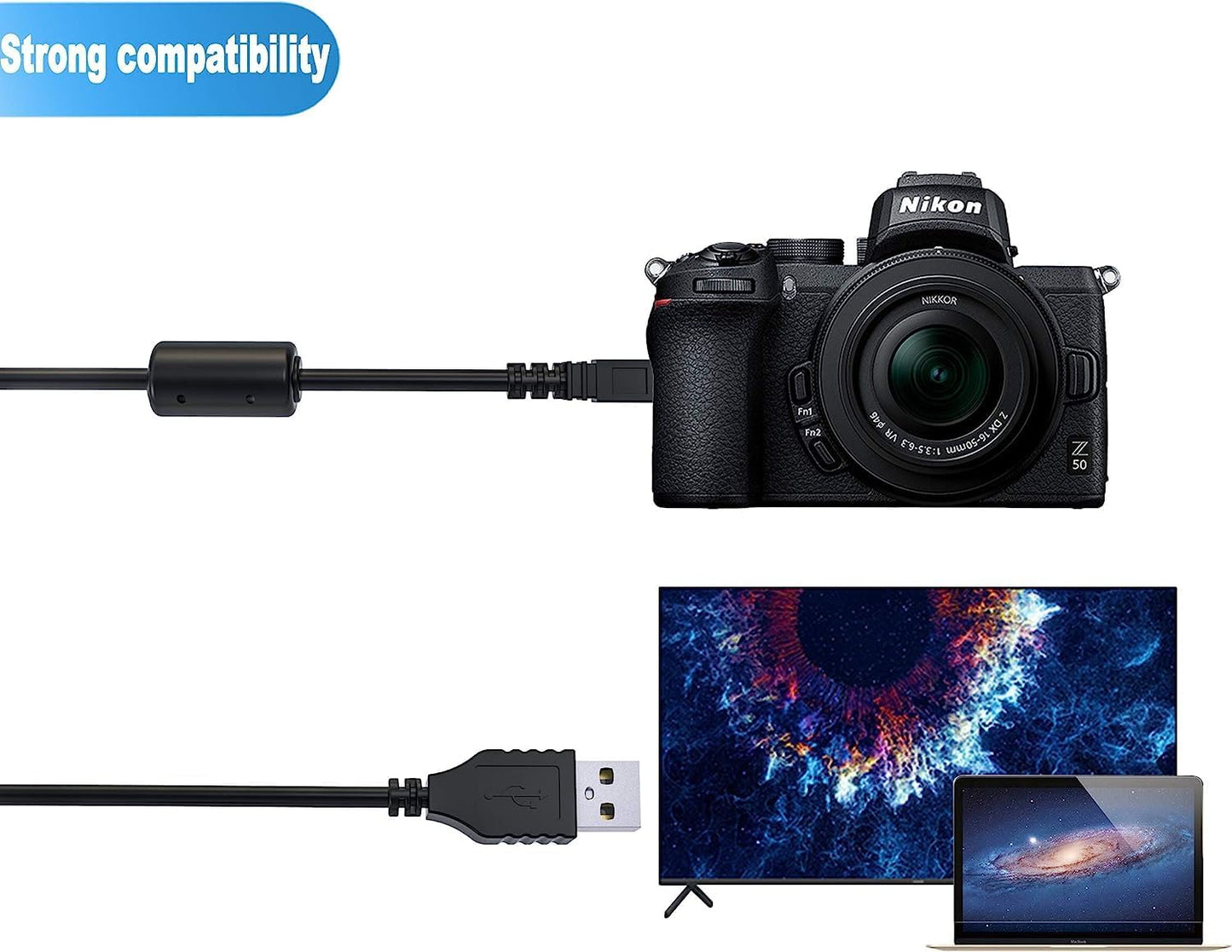 Master Cables Replacement USB Data Transfer and Charging Cable for Sony Alpha Digital SLR Cameras - Compatible