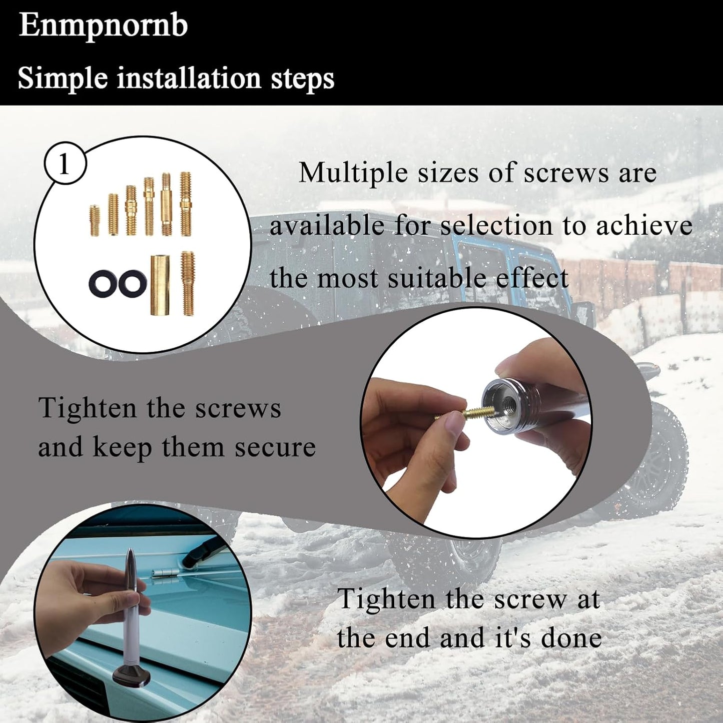 Enmpnornb 7.8inch-red Bullet Antenna Replacement for Various car Models,Dodge, Chevrolet, Raptor Truck Antenna