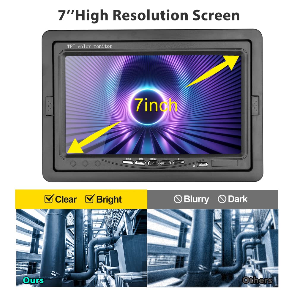 7 Inches Monitor 100ft/30m with Distance Mark Plumbing Snake Pipe Inspection Video Camera,DVR Recorder Waterproof IP68 Drain Sewer Pipeline Industrial Endoscope System…