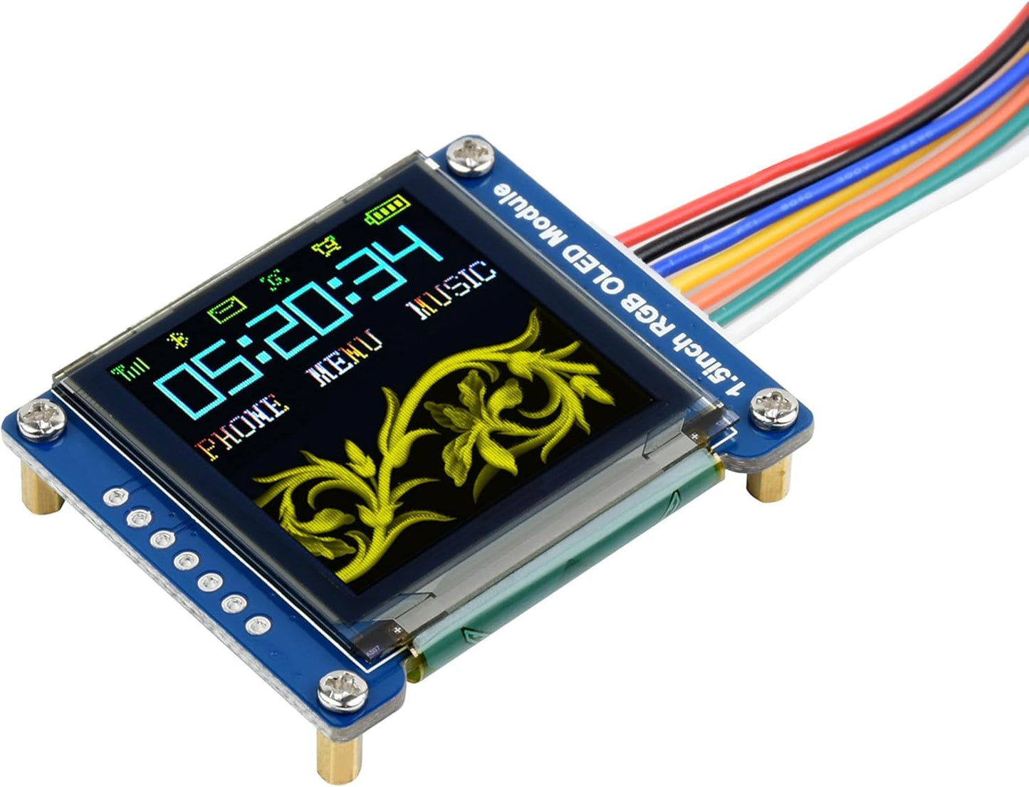 UeeKKoo 1.5inch 128x128 16-bit (65K 1351 STM32,etc. RGB OLED Display Module, Pixels High Color Colors) Driver, SPI