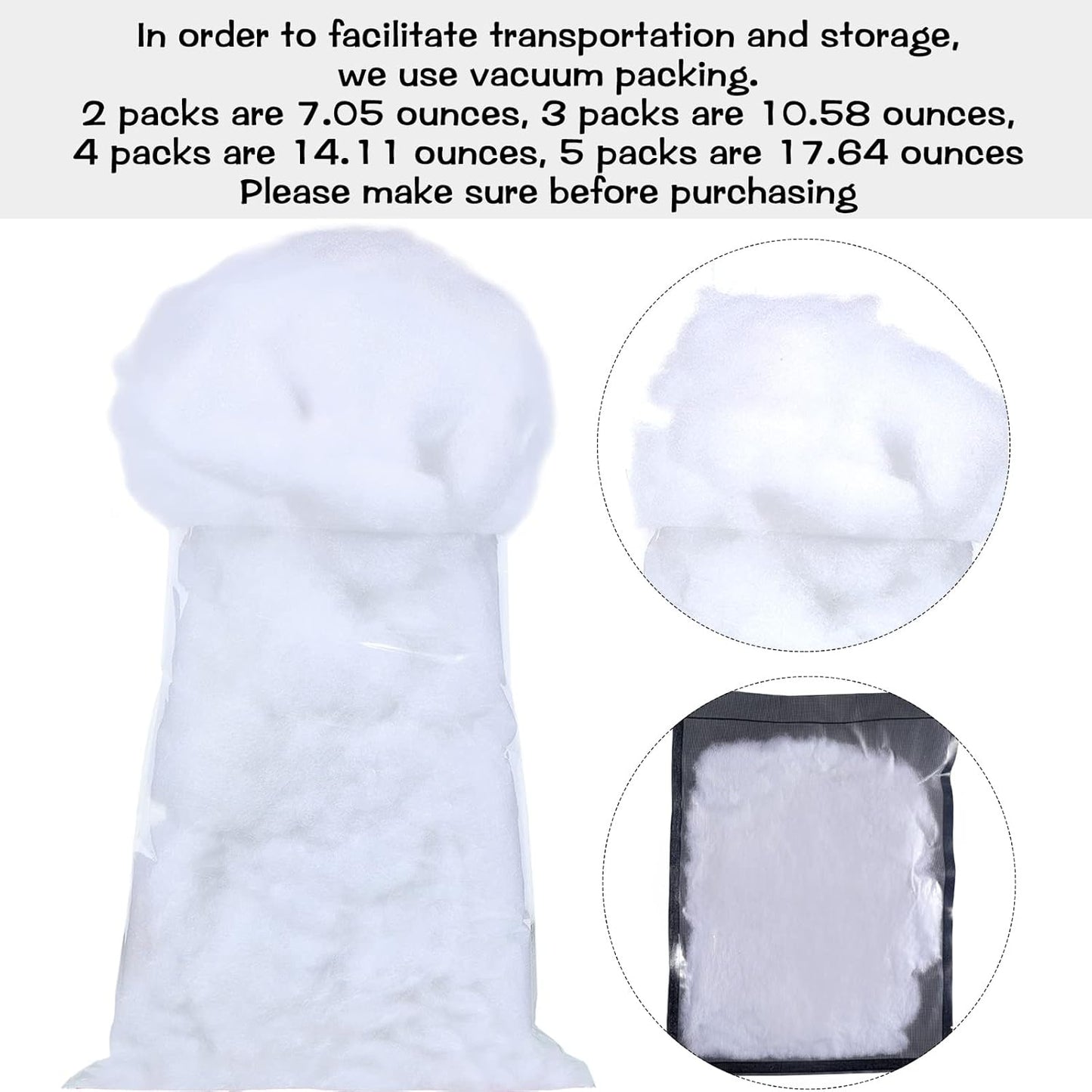 Shappy Christmas Fake Snow | 14.11 Ounce Fluffy White Cloud Fiber for Indoor Decor