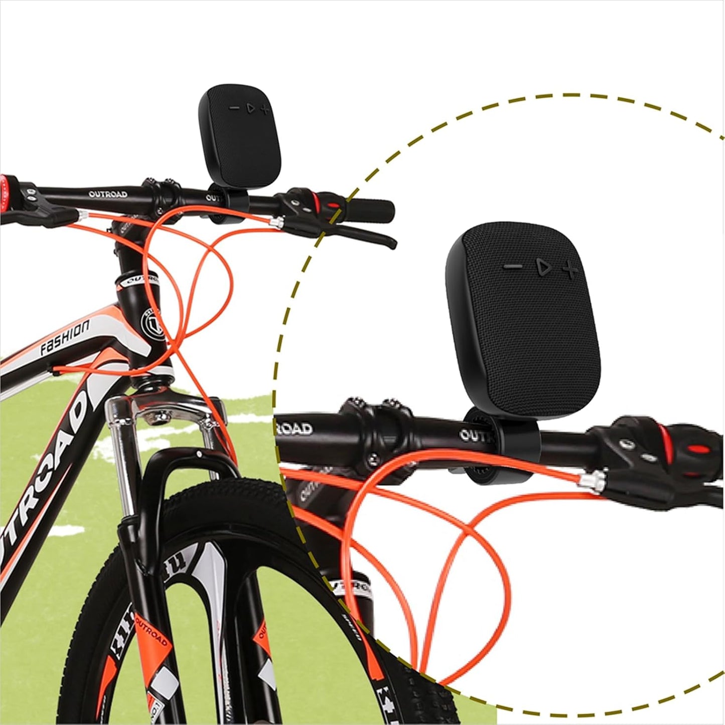 Generic Bluetooth Handlebar Speaker, Wireless Waterproof Portable Bicycle Speakers for Biking, Hiking and Camping