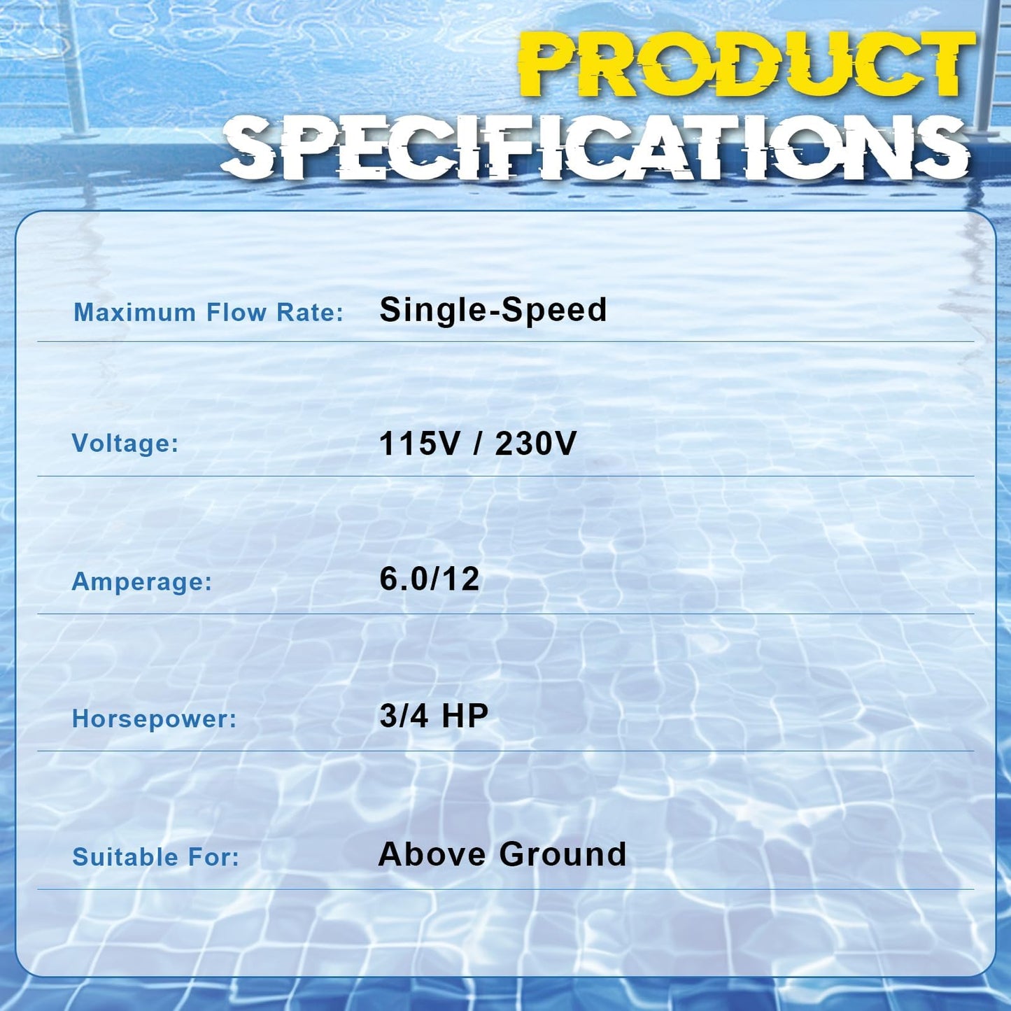 PB4-60 3/4 HP Booster Pump 115/230V 3450RPM, Compatible with Polaris 280 380 480 Pressure Pool Cleaners