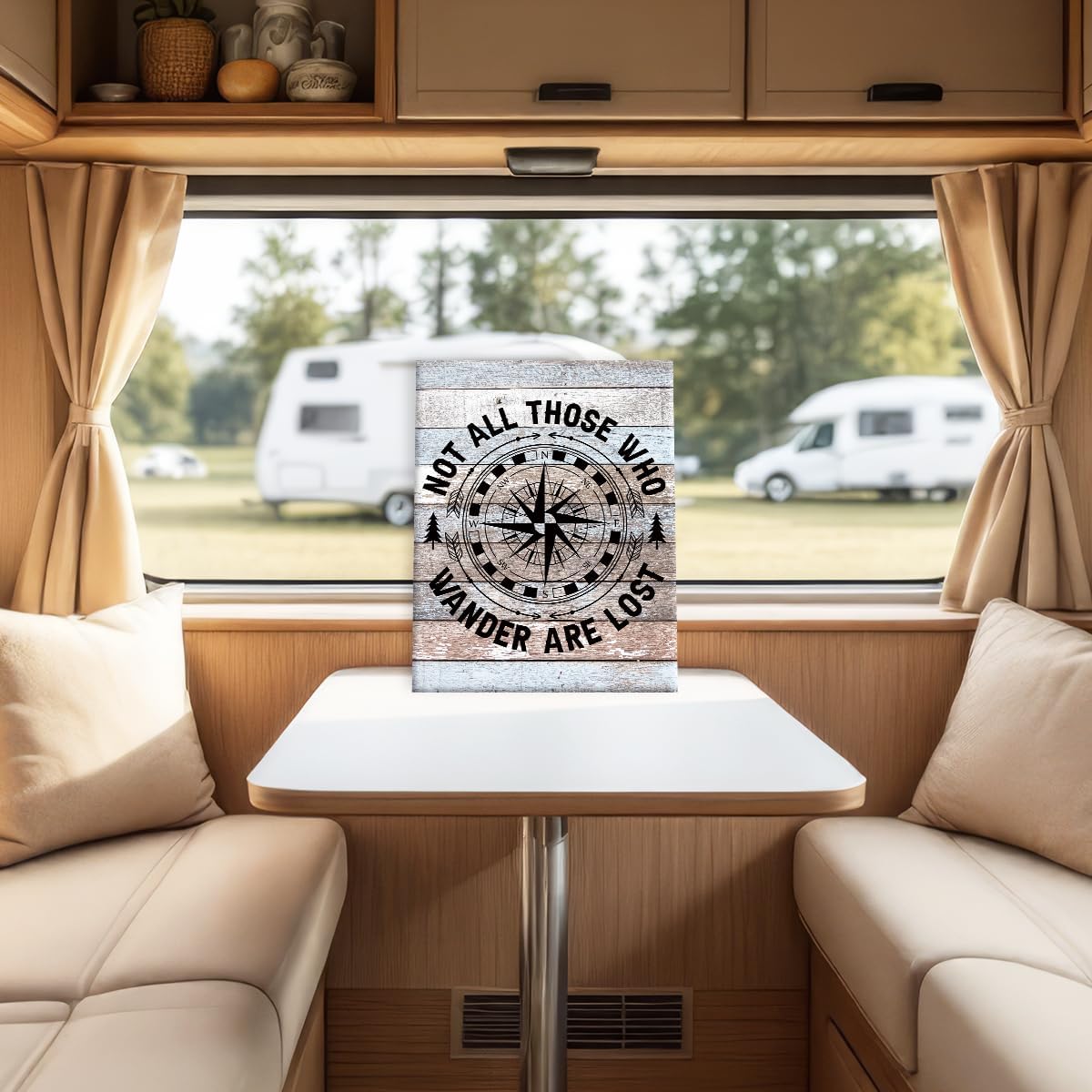 OTINGQD Canvas Wall Art - "Not All Those Who Wander Are Lost" RV Decor | 11x15 Inch for Campers