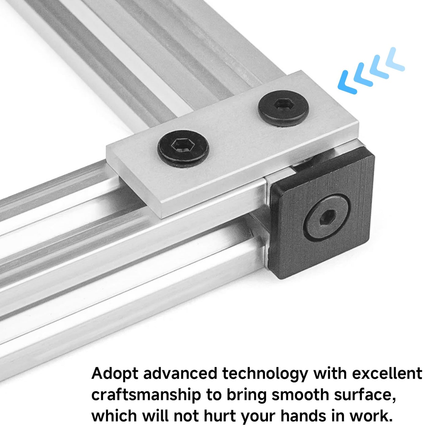 Kodrily 10Pcs Aluminum Extrusion Joining Plate Aluminum Flat Straight Brackets, Vertical Connecting Reinforcement Plate Flat, 2 Hole Plate Fittings for Frame Structure, 4040