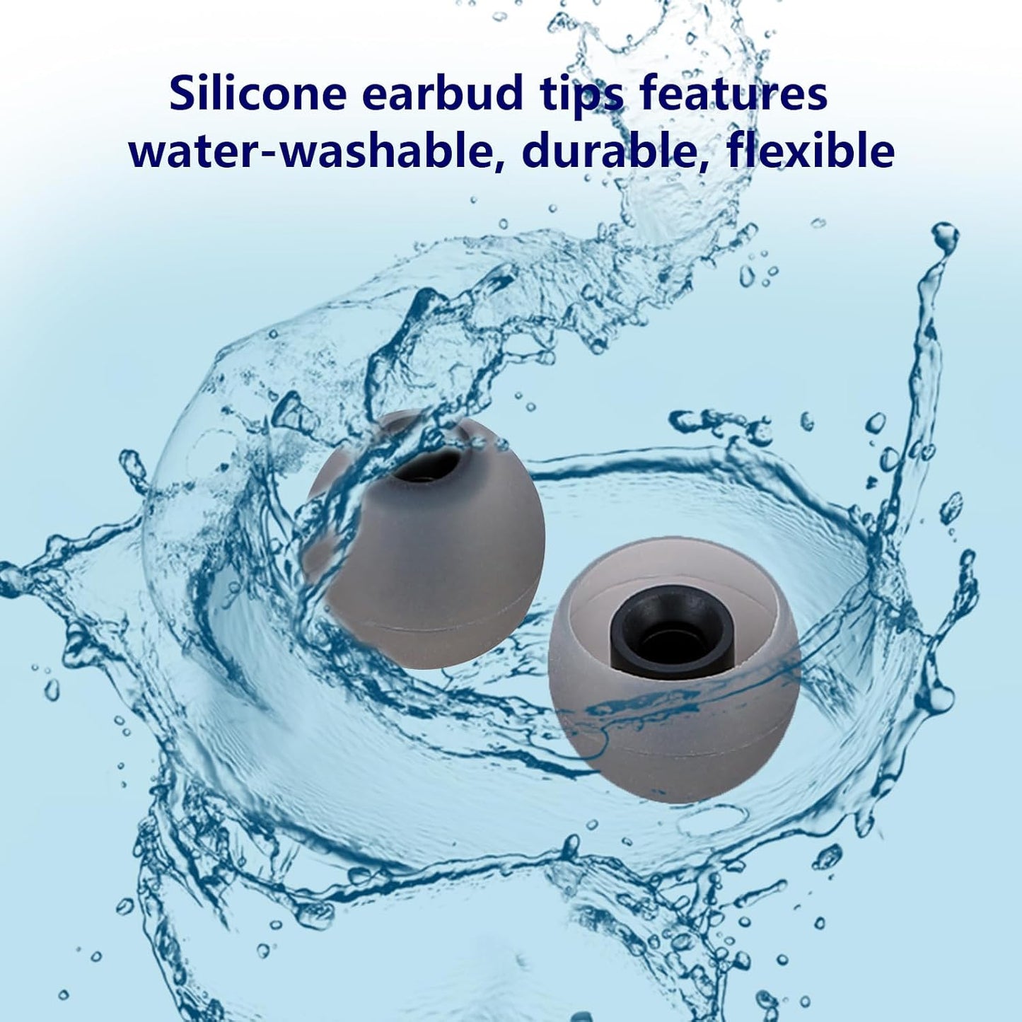 MMYQXI 3.8mm -5.1mm) 9 Silicone Replacement Earbud Tips Earbud Covers Fit for in-Ear Headphones (Inner Hole Ear Bud