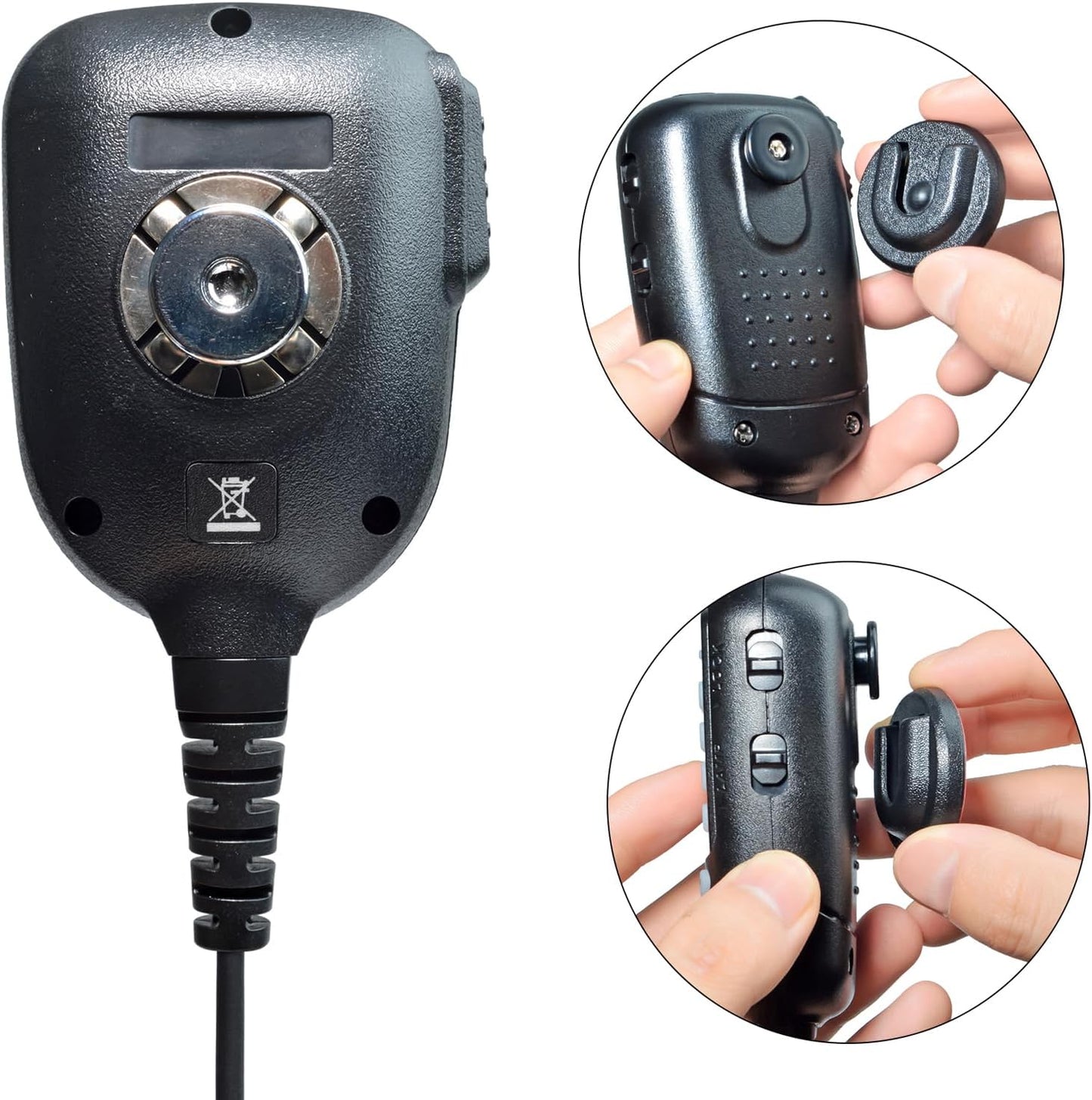 (1 Pack), UAYESOK Universal Ham CB Radio Mic Hanger Clip Mount Hook Mobile Radio Speaker Mic Holder, Portable Car