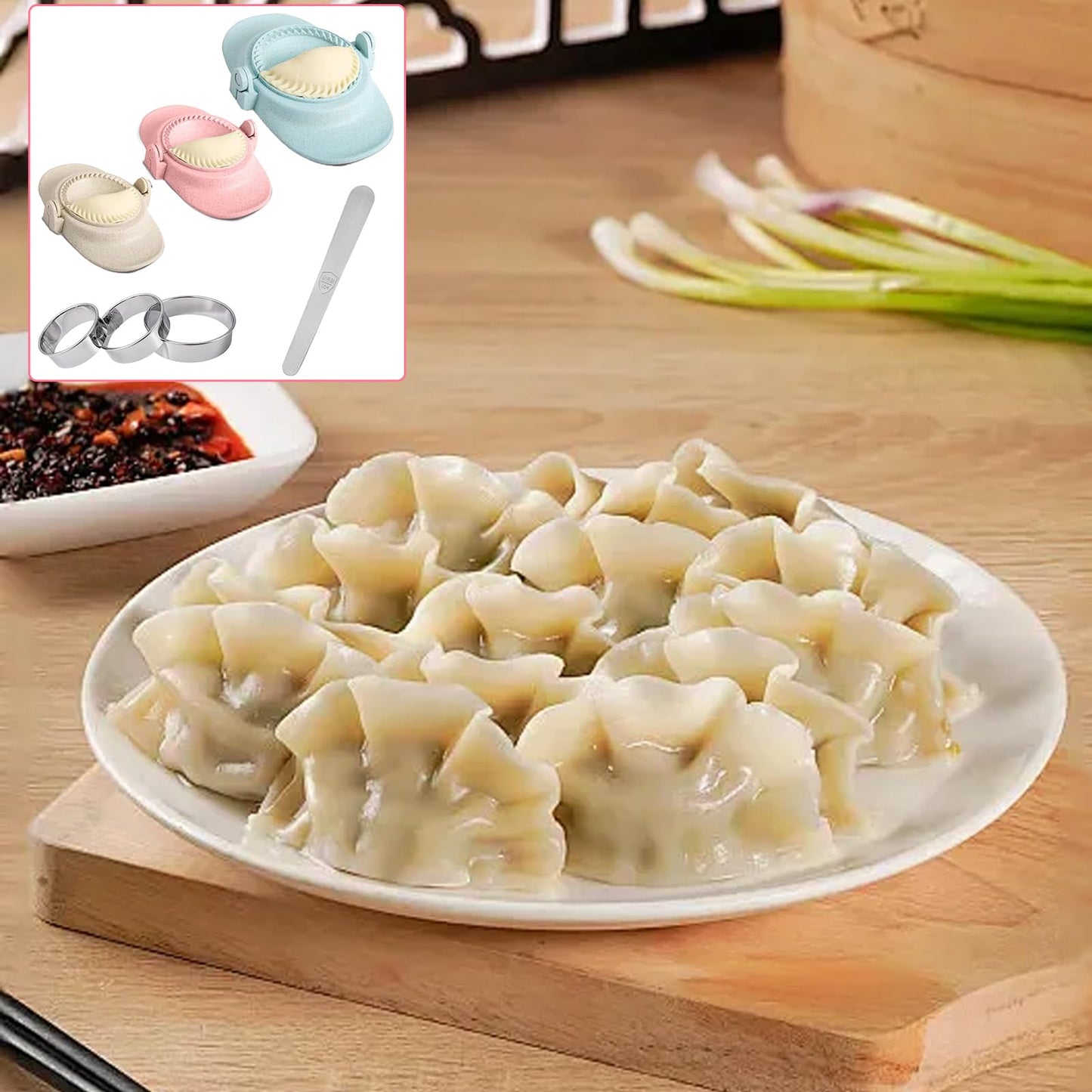 Dumpling Maker, Empanada Maker Press Tortilla Folder Ravioli Maker, Mold Stuffed Cookies Pie Ravioli Multifunctional 3 Sizes(4.1"/3.1"/2.7")