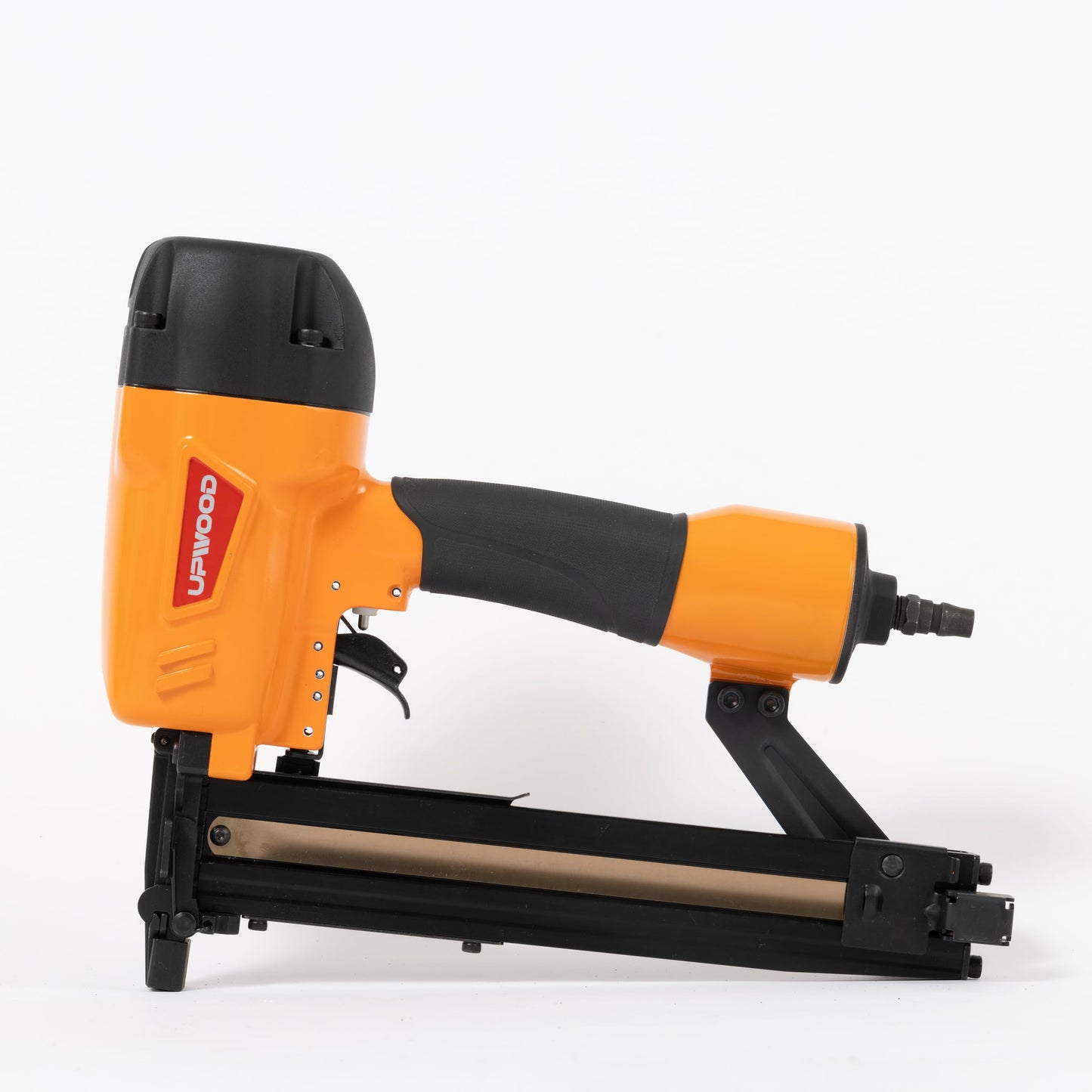 16 Gauge Medium Crown Air Stapler, N851-7/16-inch Pneumatic Staple Gun with Safety Frame, 1-Inch to 2-Inch Length Air Power N Wire Stapler for Furniture Making, Subflooring Packaging, Paneling