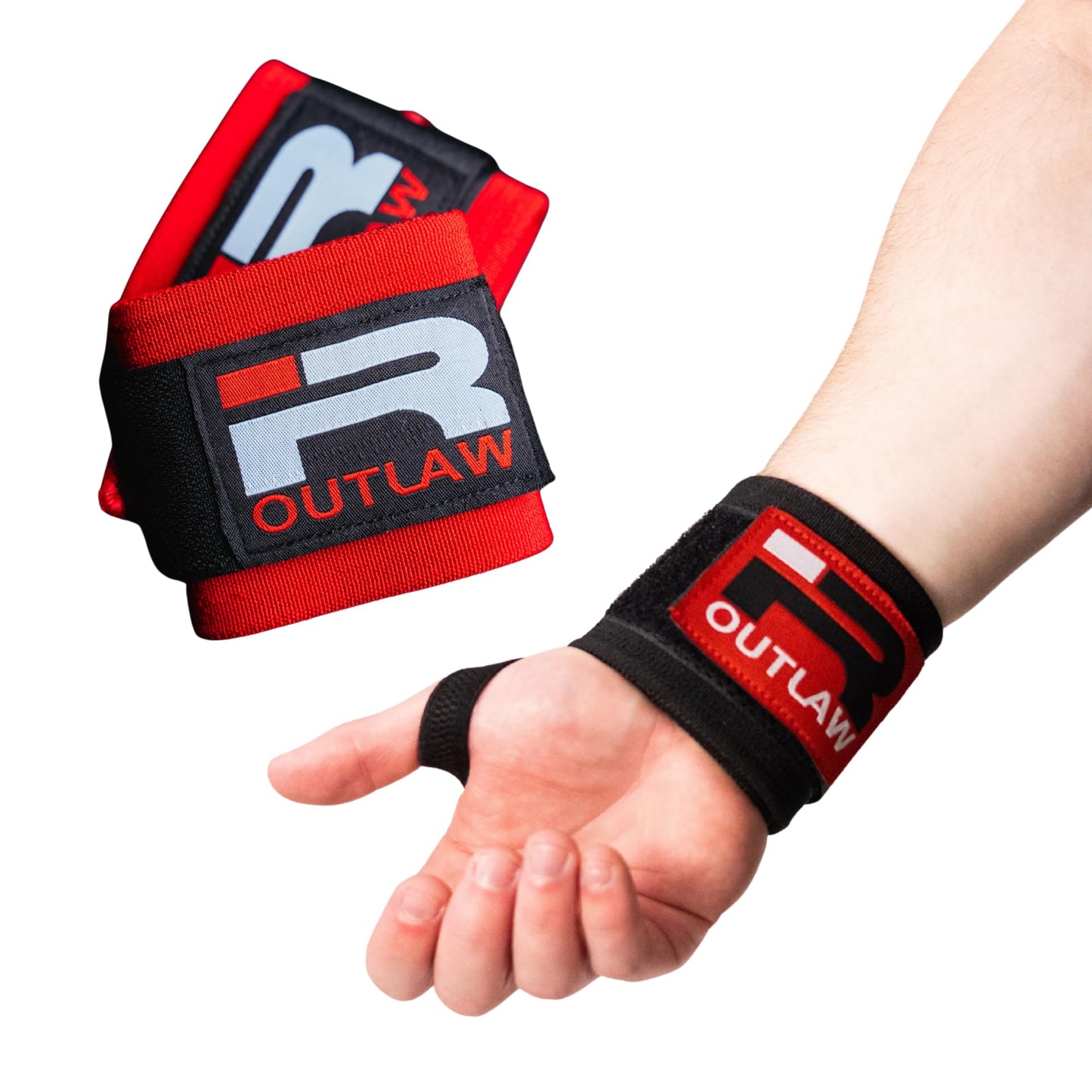Iron Rebel Outlaw Wrist Wraps (Pair) - Stiff Heavy Duty Wrist Support for Weightlifting, Powerlifting & Bodybuilding - Professional Gym Wrist Brace for Men & Women - Bench Press & Strength Training
