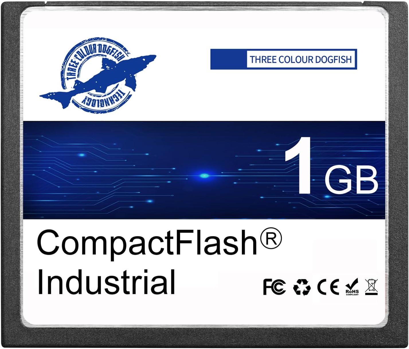 THREE COLOUR DOGFISH 1GB FAT16 Dogfish Compact Flash Memory Card High Performance Industrial CF Type I Card