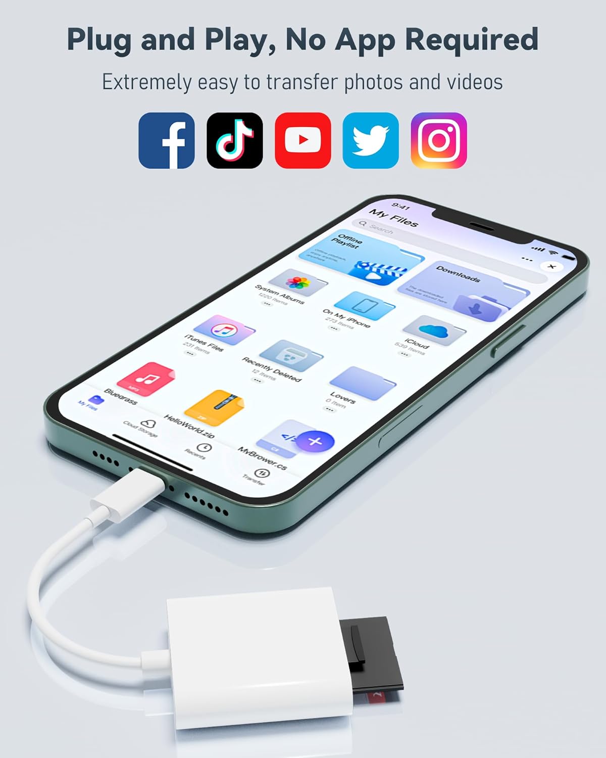 YOFEEPOP 17/16/15, (2 USB-C SD Card Reader, Dual Slot for SD and MicroSD, Type C Adapter Compatible with iPhone iPad