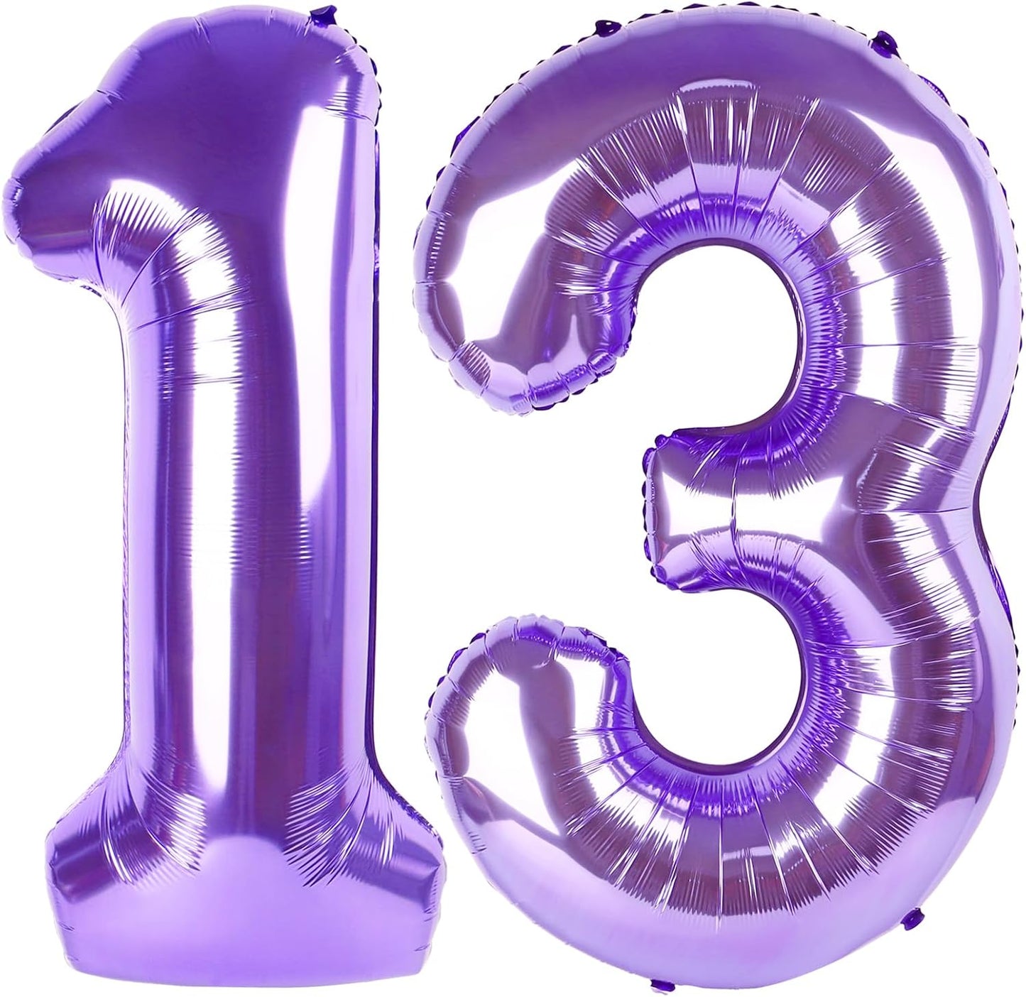 Purple Number 13 Balloon - 40 Inch Birthday Decoration for 13th Year Celebration | Perfect for Boys & Girls