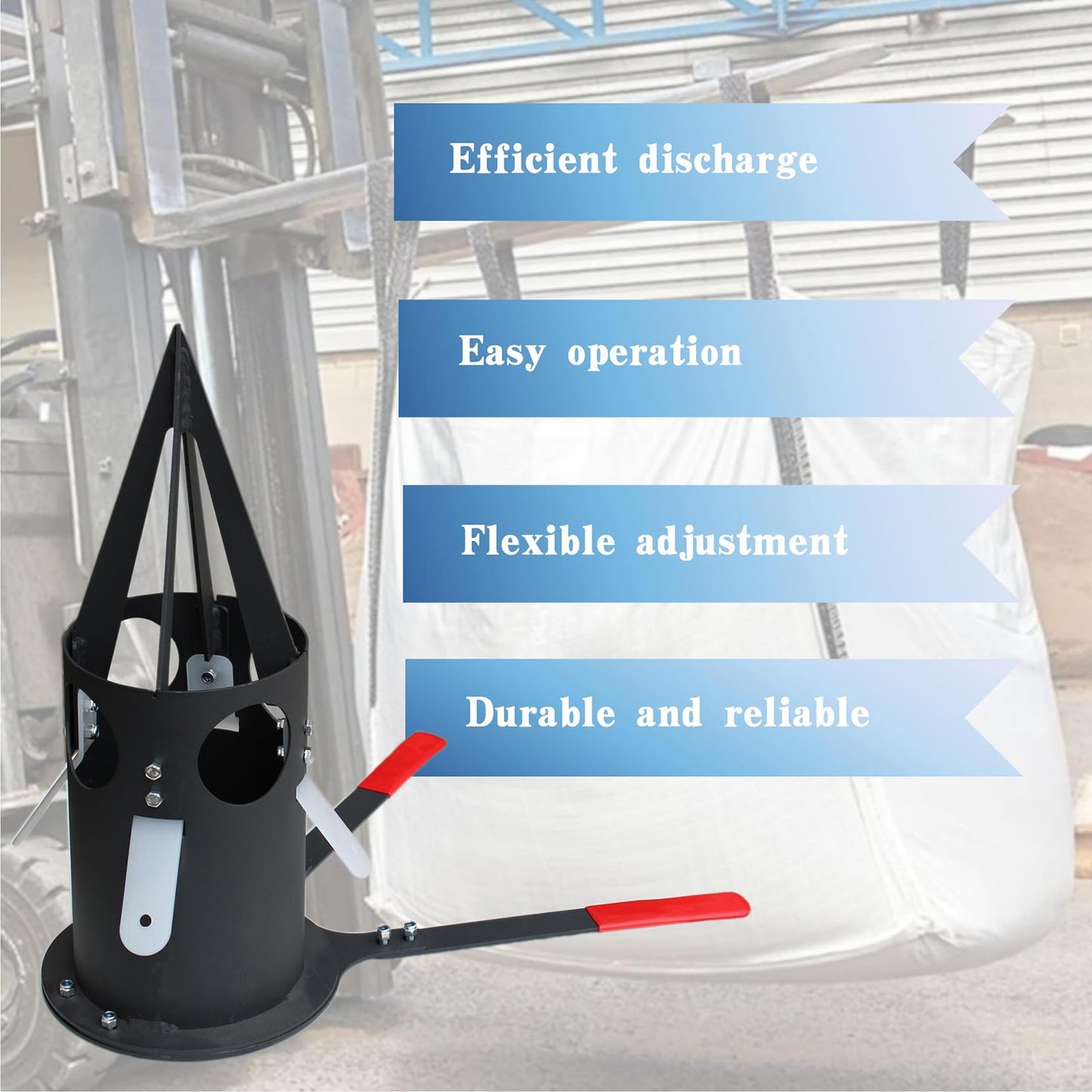 NULTRUMA Big Bag Dispenser Bulk Bag Unloader Dischargers for Farms Construction Industry(Black)