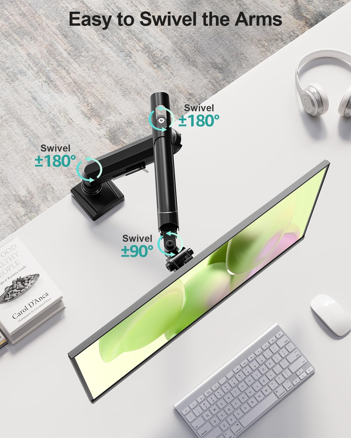 MOUNT PRO 13-32 inch Grommet 4.4 22lbs Single Monitor Desk Mount, Adjustable Full Motion Monitor Arm, Computer Monitor