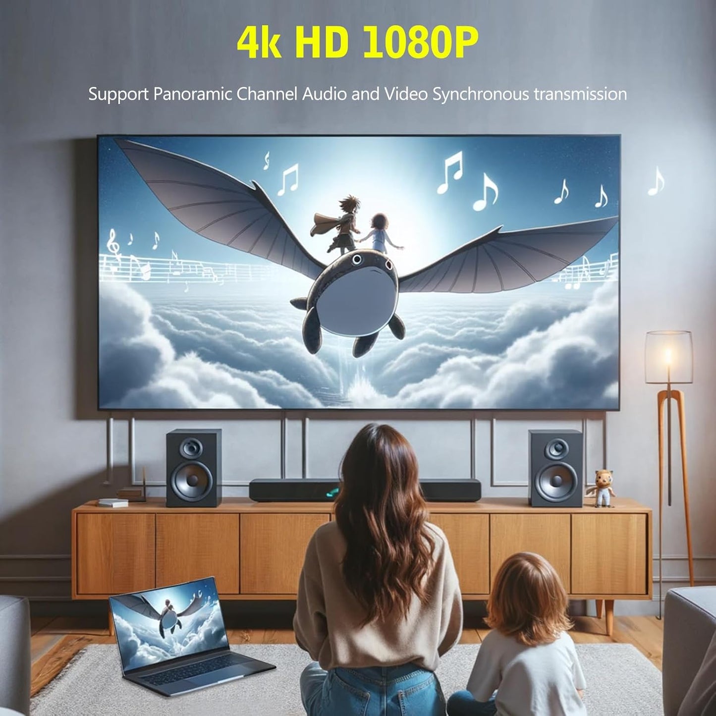 Eiszuso 5e/6, 2-Port RJ45 1080P 30m/98ft, Set PS4, HDMI Extender Over Cat HDMI to Ethernet Network Converter, Supports