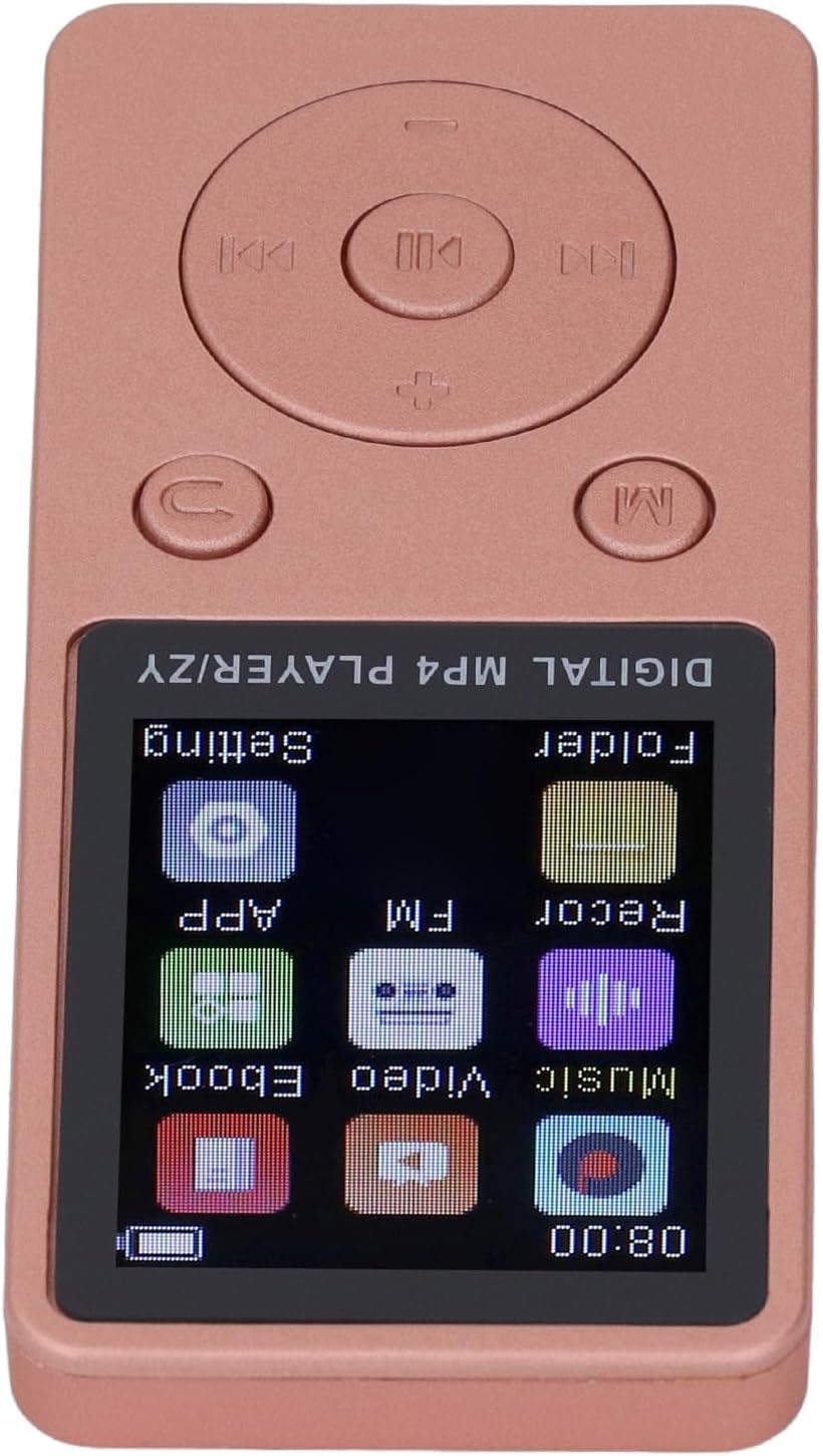 Fabater MP3 5.0 64GB 1.8 Inch MP3 Player, Bluetooth Builtin Screen Bluetooth Player, Portable Music with Speaker, Photo