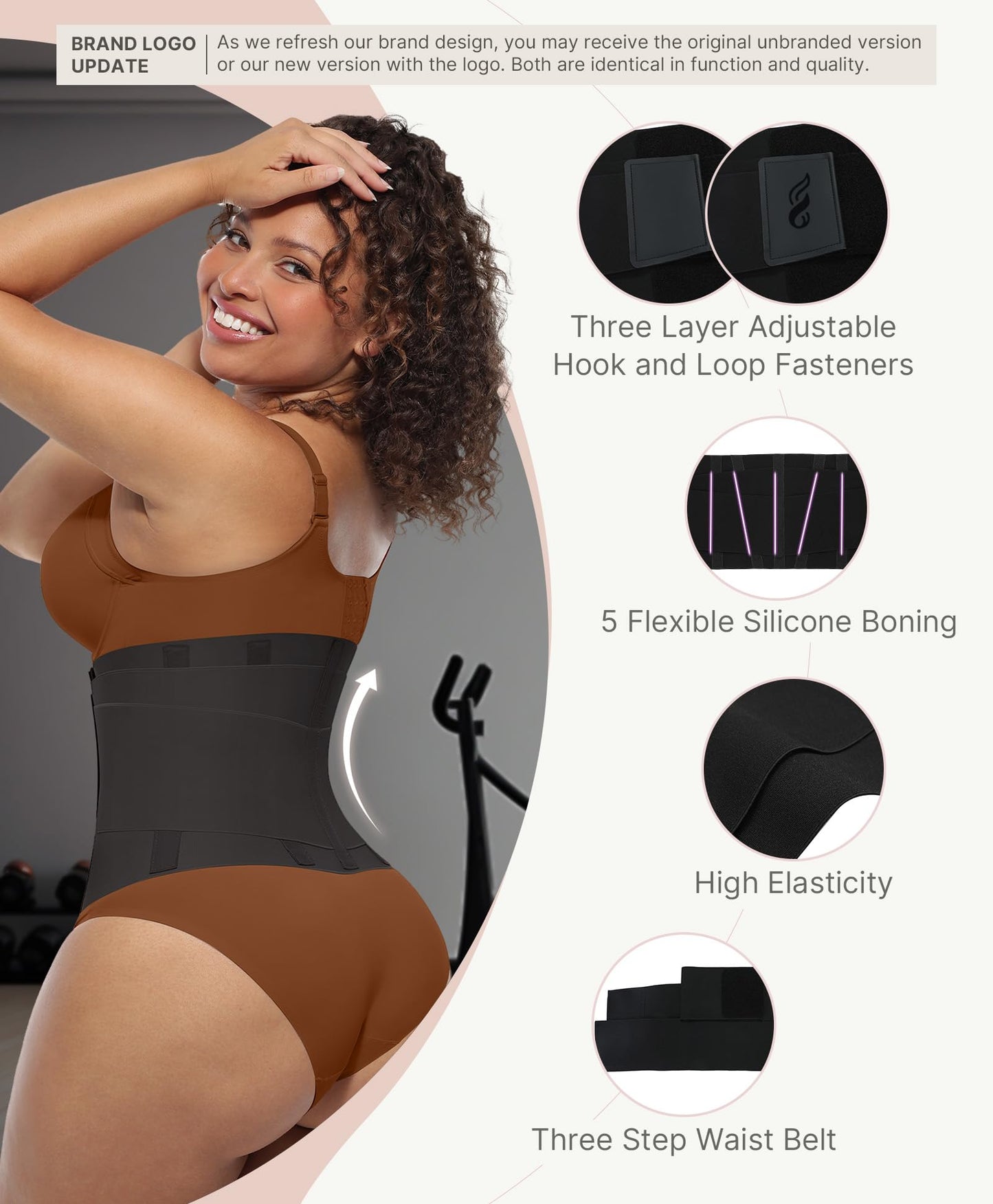 FeelinGirl Corset Perspiring Workout Waist Trainer Corset Trimmer Belt for Women Tummy Control Black M