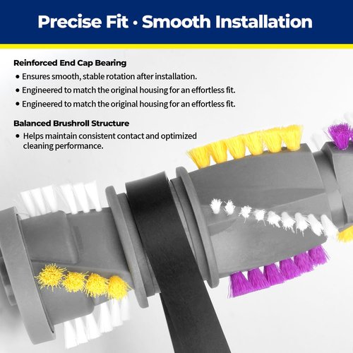 Brush Roll & Belt Kit for Bissell CleanView Swivel Rewind Vacuum Fits 2252 2253 2254 2256 2258 2259 2260 2316 2486 2487 2488 2489 3195 3196 3197 3197A 3198 3198A Replace Parts 1604545 1600159 1611230