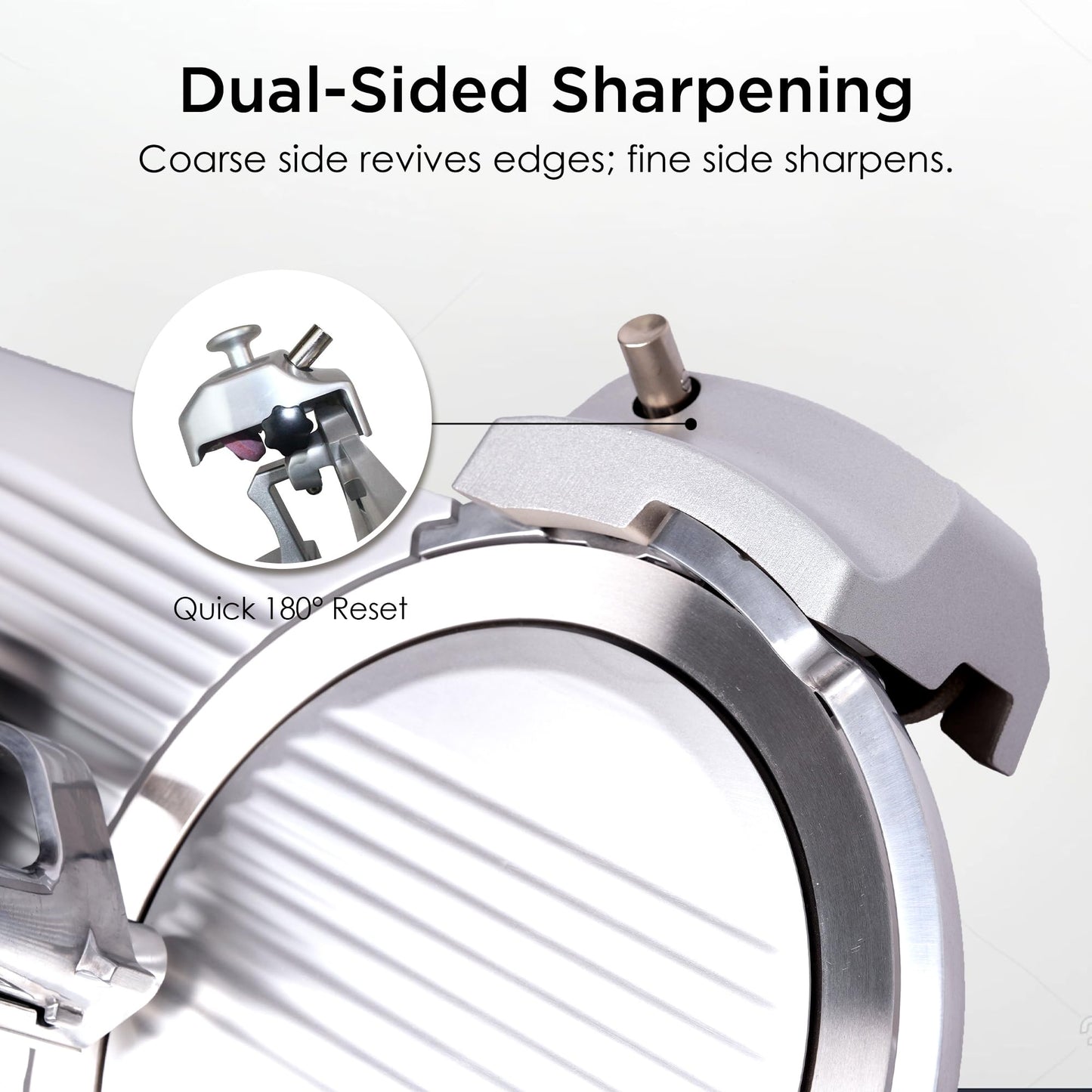 Paladin Equipment 10" Electric Meat Slicer, 1/3 HP Deli Slicer with Italian Carbon Steel Blade, Lunch Food, Semi-frozen Meat, Cheese Cutter, Adjustable Slicing Thickness for Commercial and Home Use