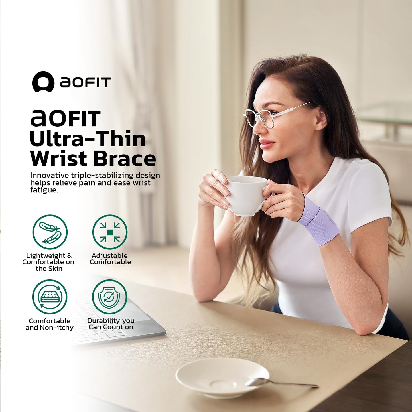 Adjustable Wrist Brace for Pain Relief, Carpal Tunnel & Tendonitis Support – Ergonomic Compression, Breathable & Anti-Slip Design, Fits Left & Right Hand, Ideal for Sports, Gaming & Office Use Green