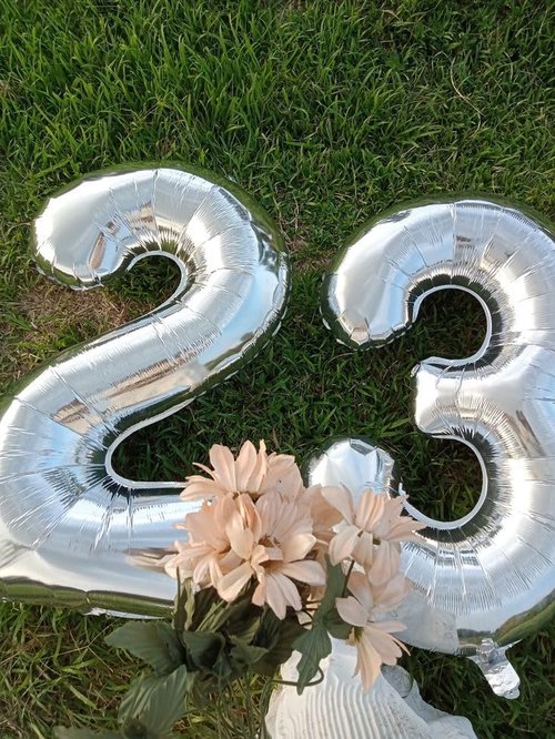 Large Silver Number 13 Balloon by Numbers - 40 Inch Foil Party Decoration for Birthdays & Weddings