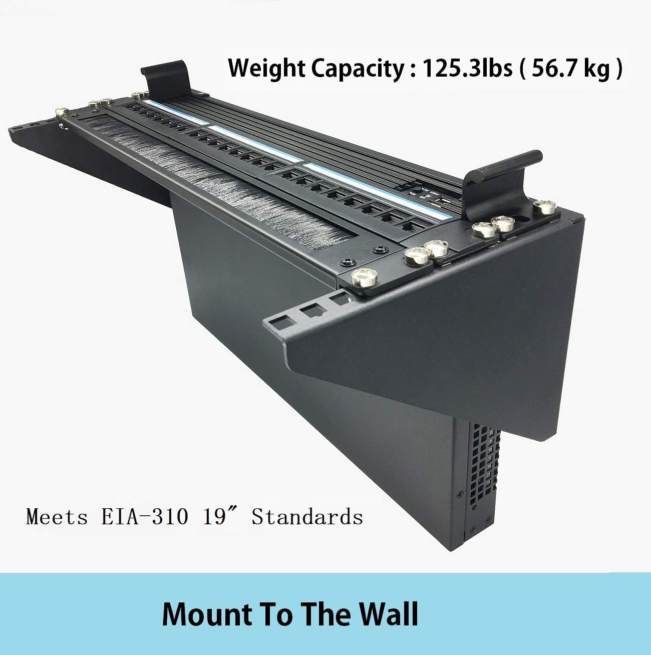 JINGCHENGMEI 3U 19 Inch 125 lb (3U150) Heavy Duty Vertical Wall Mountable Rack and Wall Mountable Server Rack