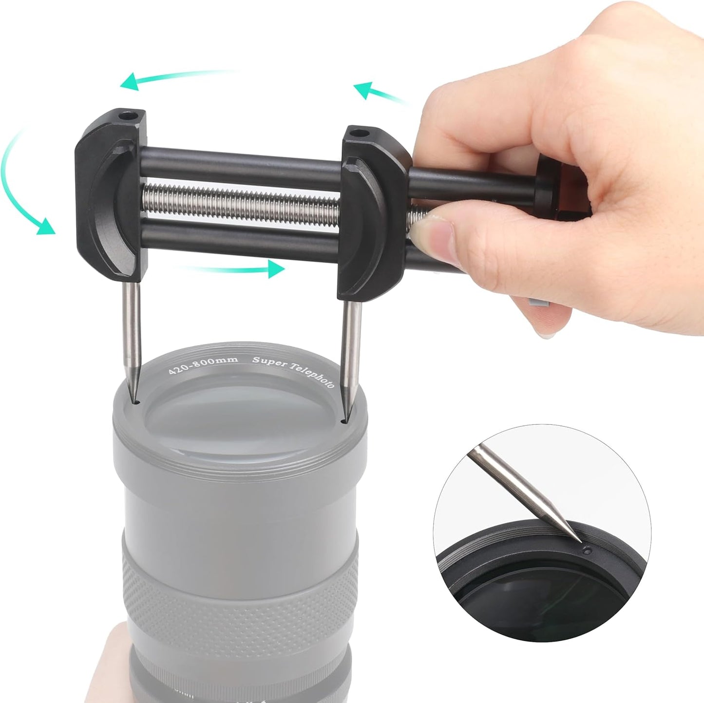 FocusFoto 3 Set 10-90mm, 22mm-105mm Camera Lens Opening Repairing Vise Tool Kit Upgraded with Types of Tips Spanner