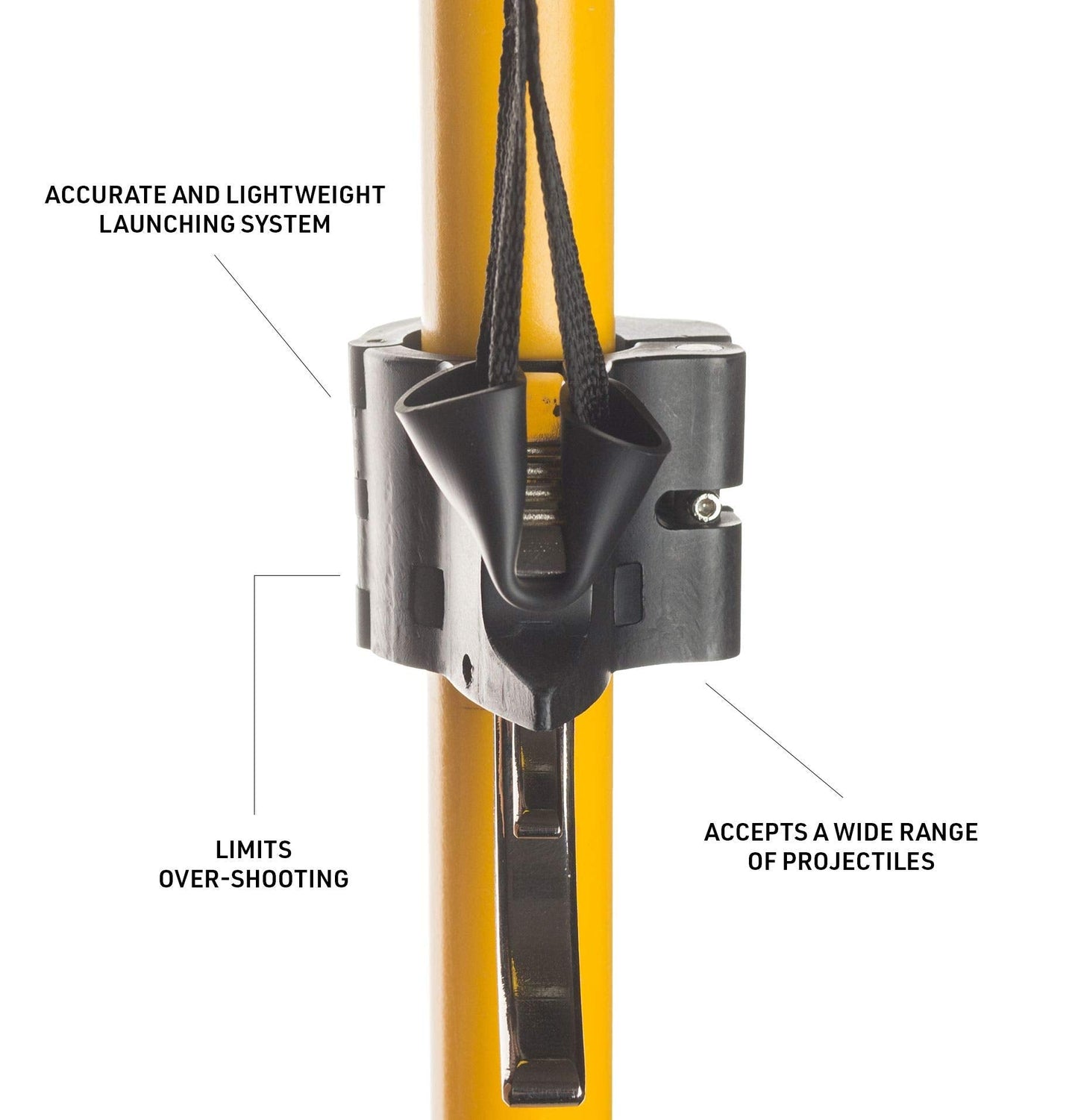 Notch Big Shot Trigger Improves Launching, Accuracy & Line Setting, Quick Mid-Pole Attachment to All 1.25" Round Utility Grade Fiberglass Poles, Integrated Safety Latch (50011)