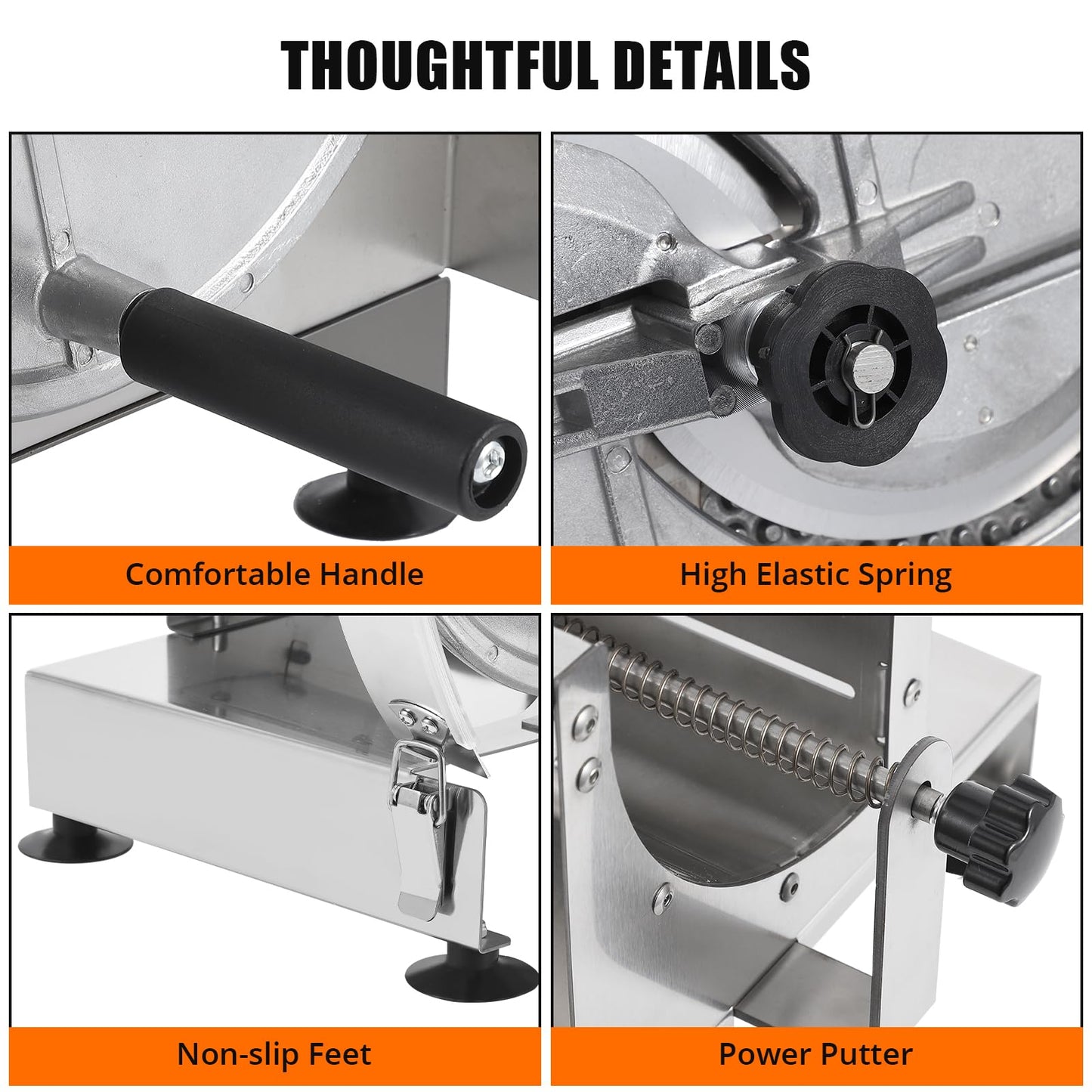 Commercial Vegetable Fruit Slicer, 0.2-10mm Adjustable Thickness, Stainless Steel Manual Vegetable Cutter Machine for Slicing Fruit Potato Lemon Onion Cabbage Tomato