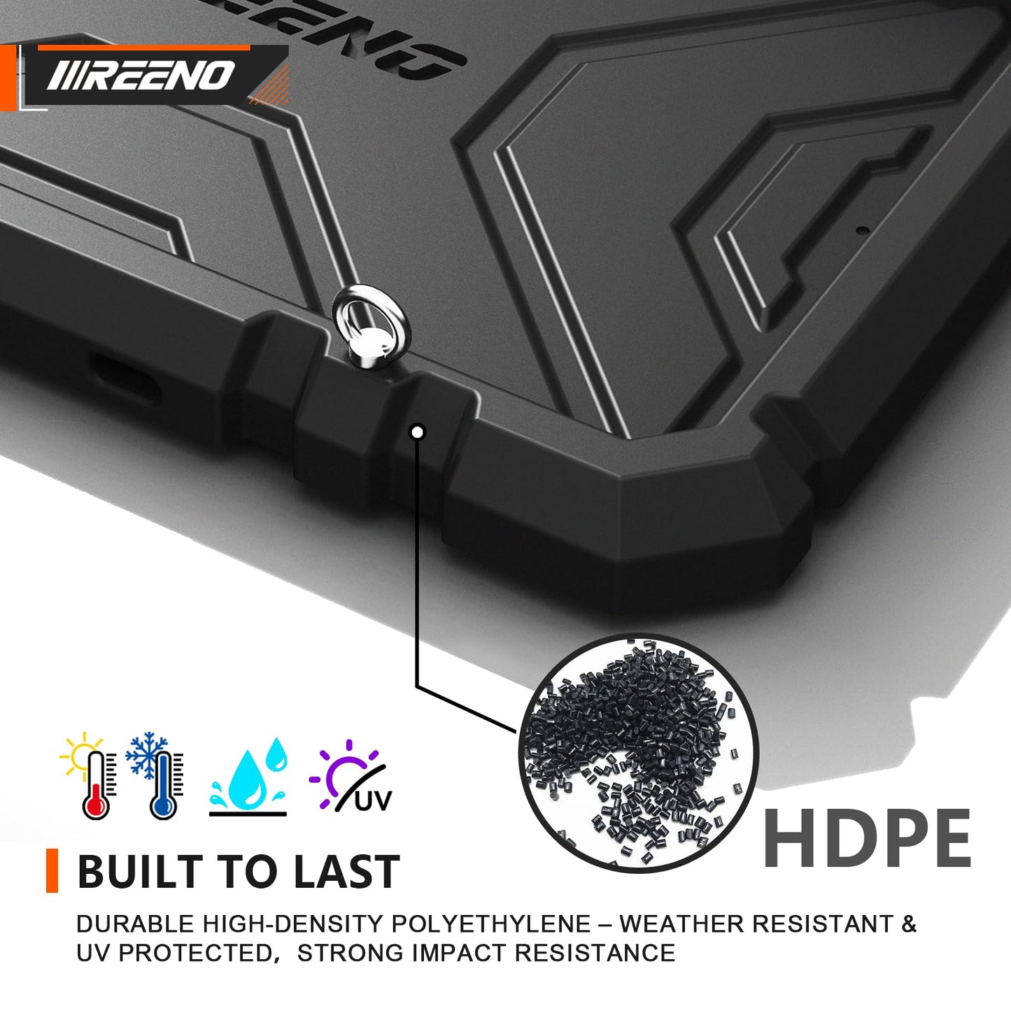 IIIREENO Slide-Out Truck Bed Organizer Tray (2-pack), Heavy Duty Cargo Storage System with Easy Tailgate Access, Fits 5'7" & Longer Beds, Durable HDPE Material, No Drilling
